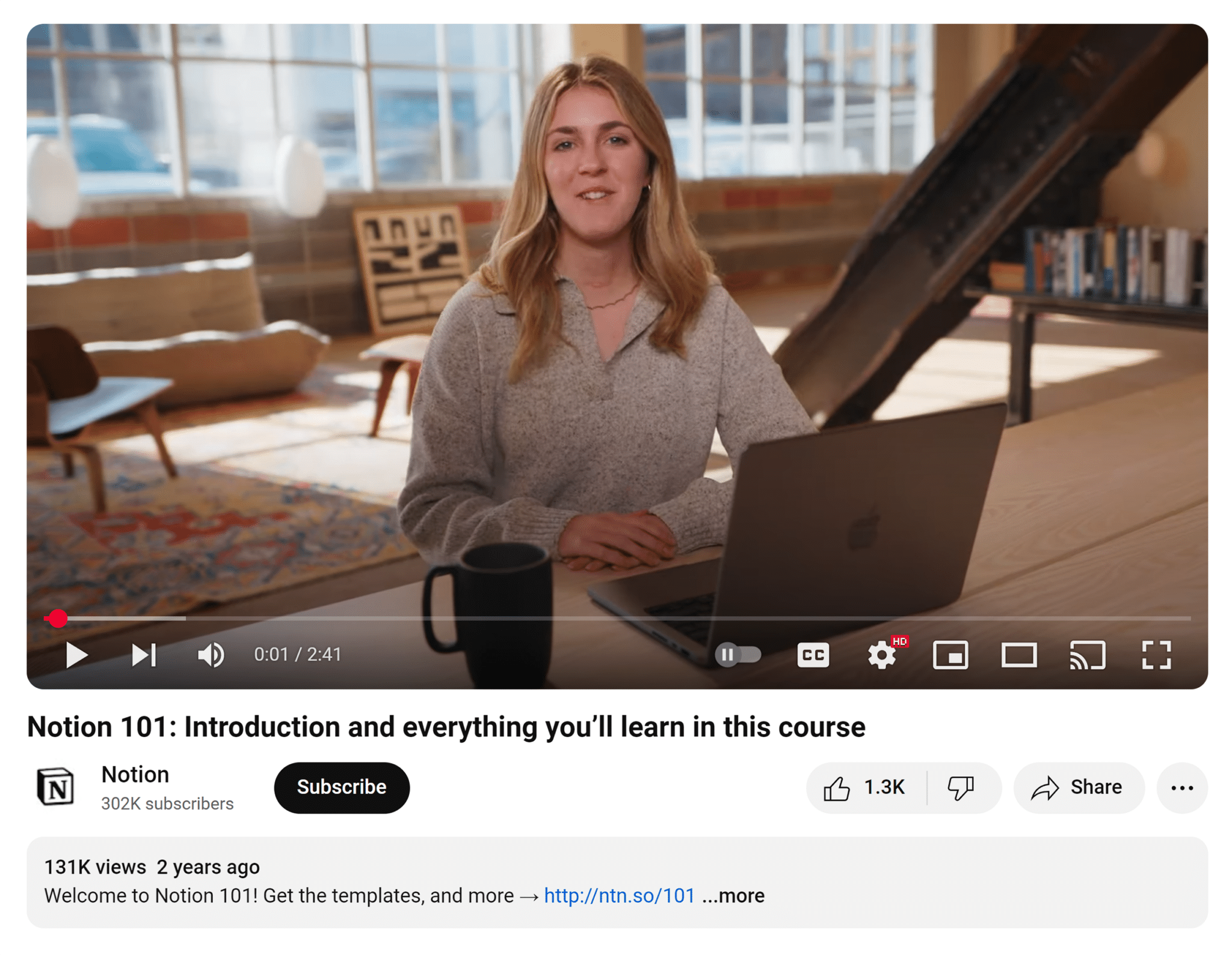 Youtube Notion Video