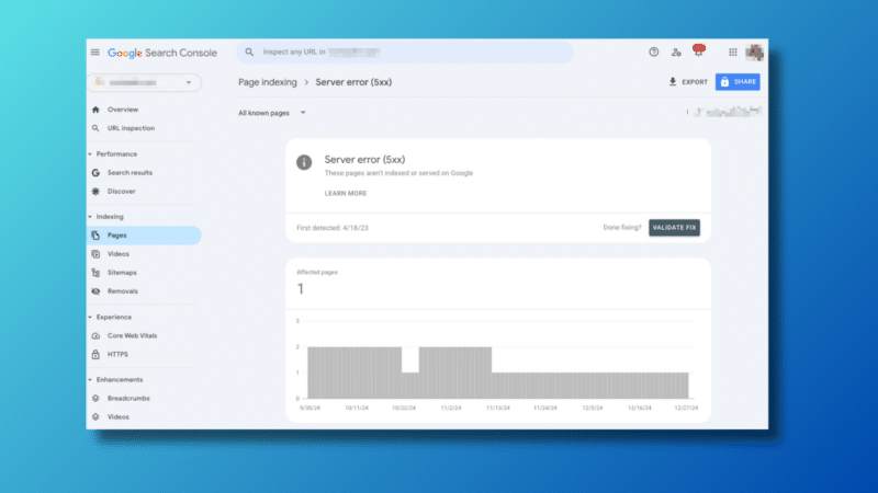How to fix the ‘Server error (5xx)’ error in Google Search Console