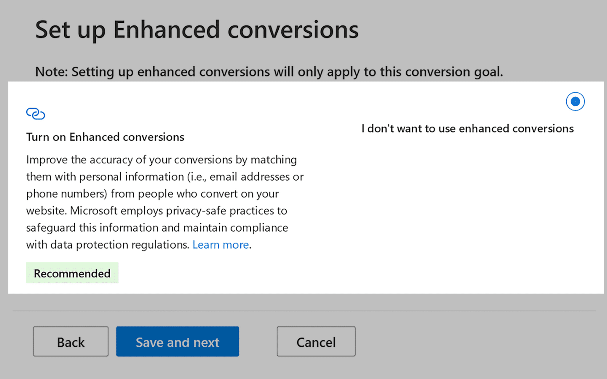 Microsoft Ads Enhanced Conversions