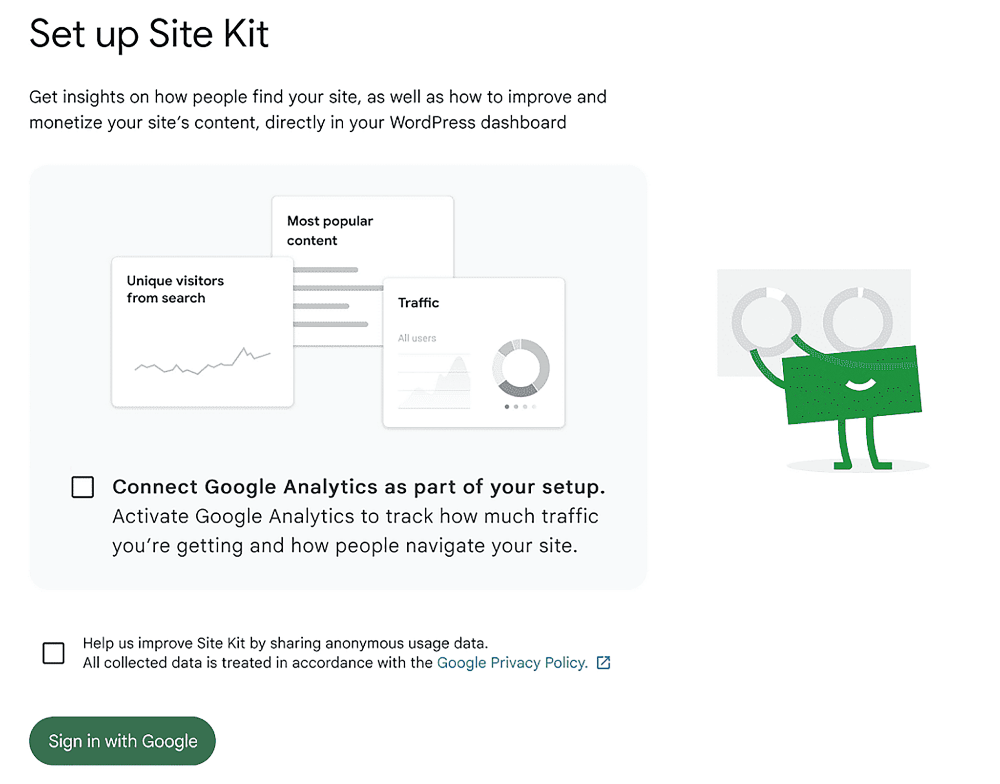 Site Kit Setup