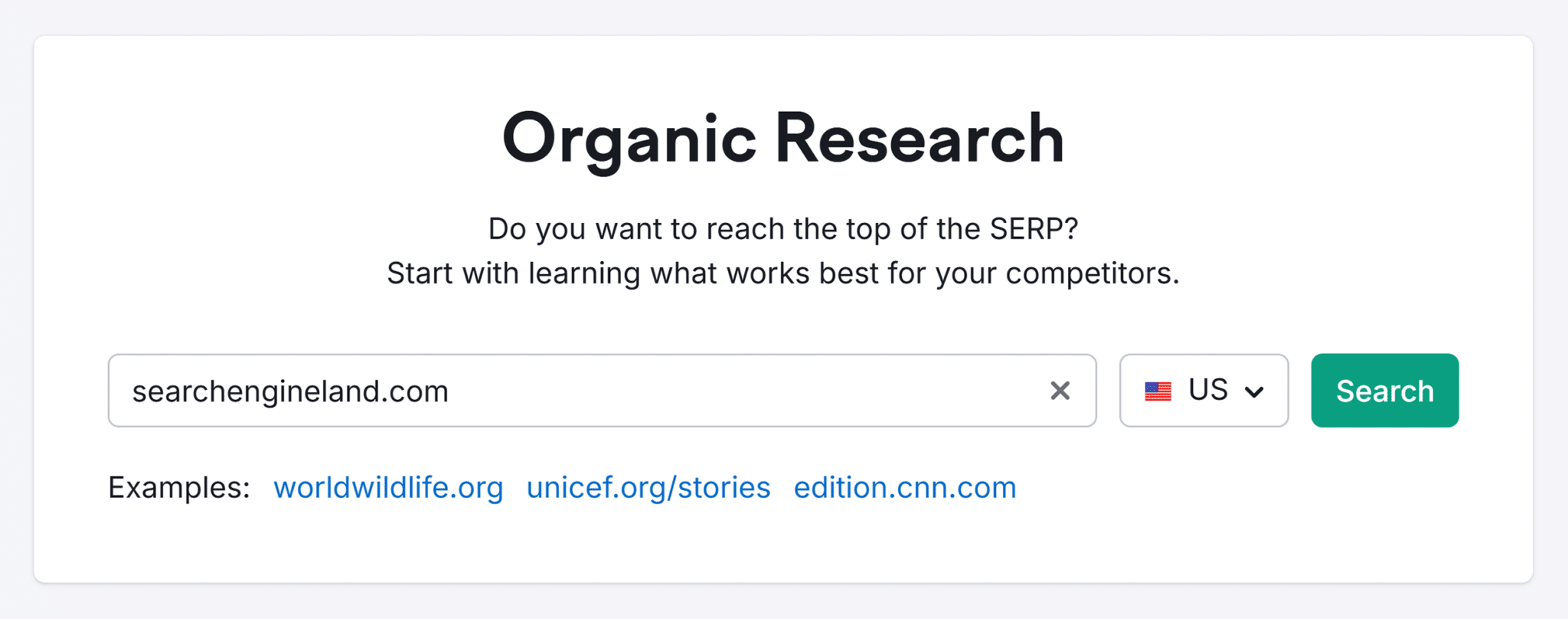 Semrush Organic Research Search Sel