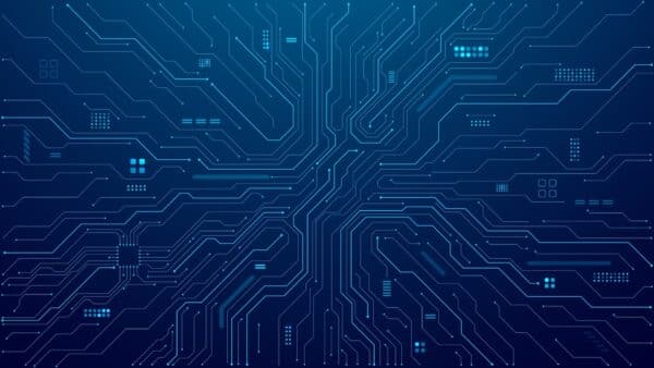 Abstract-AI-circuit-board-background