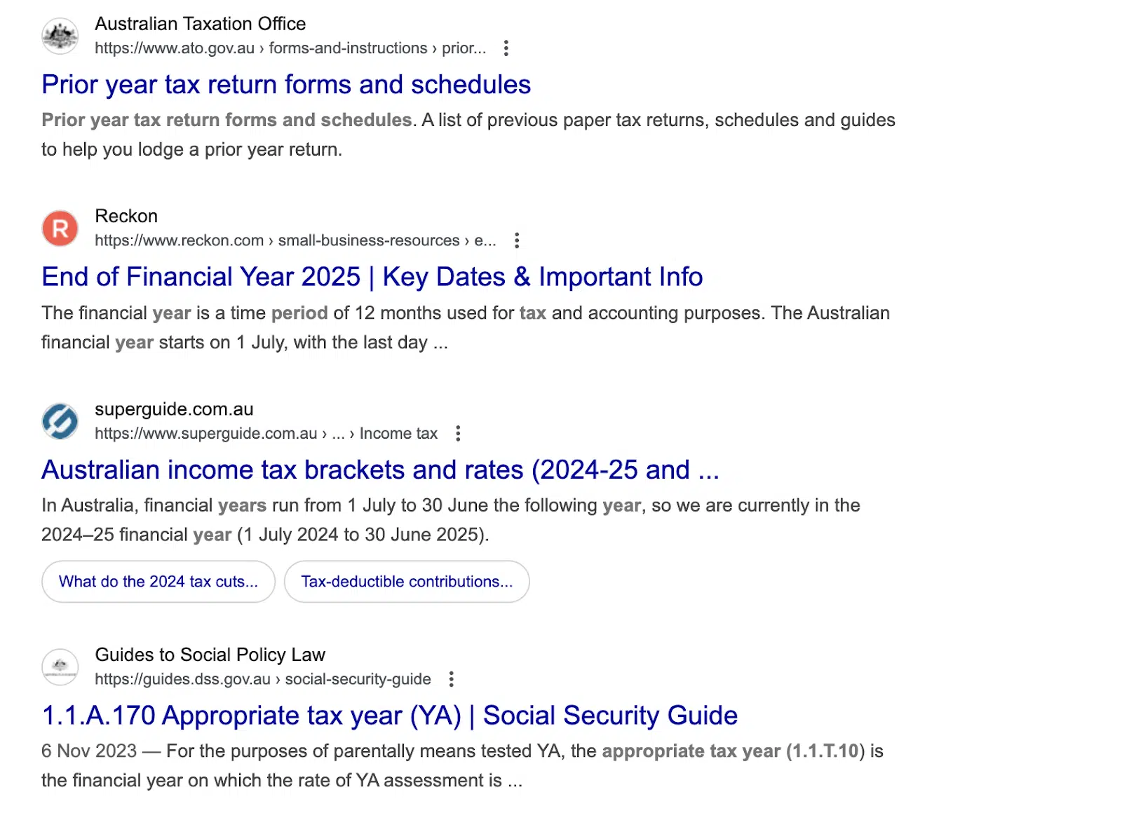 Google Search - tax year (P5-P8)