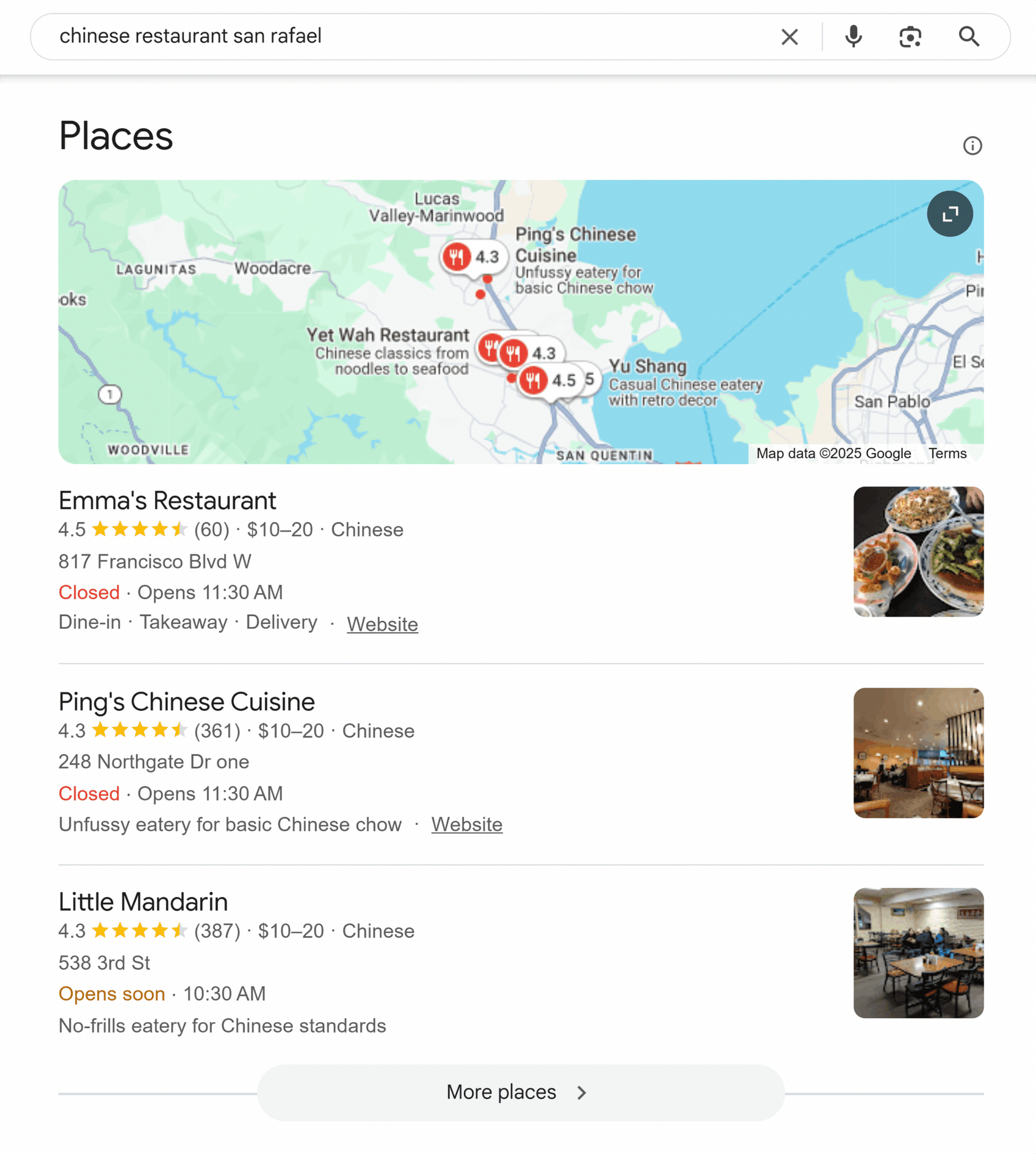 Google Serp Chinese Restaurant San Rafael Scaled