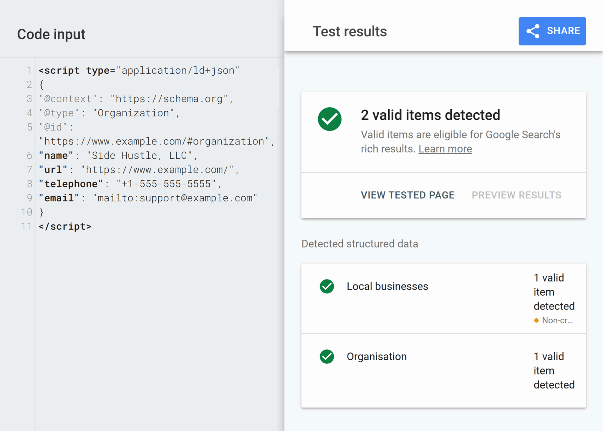 Rich Results Test Code Tested Scaled