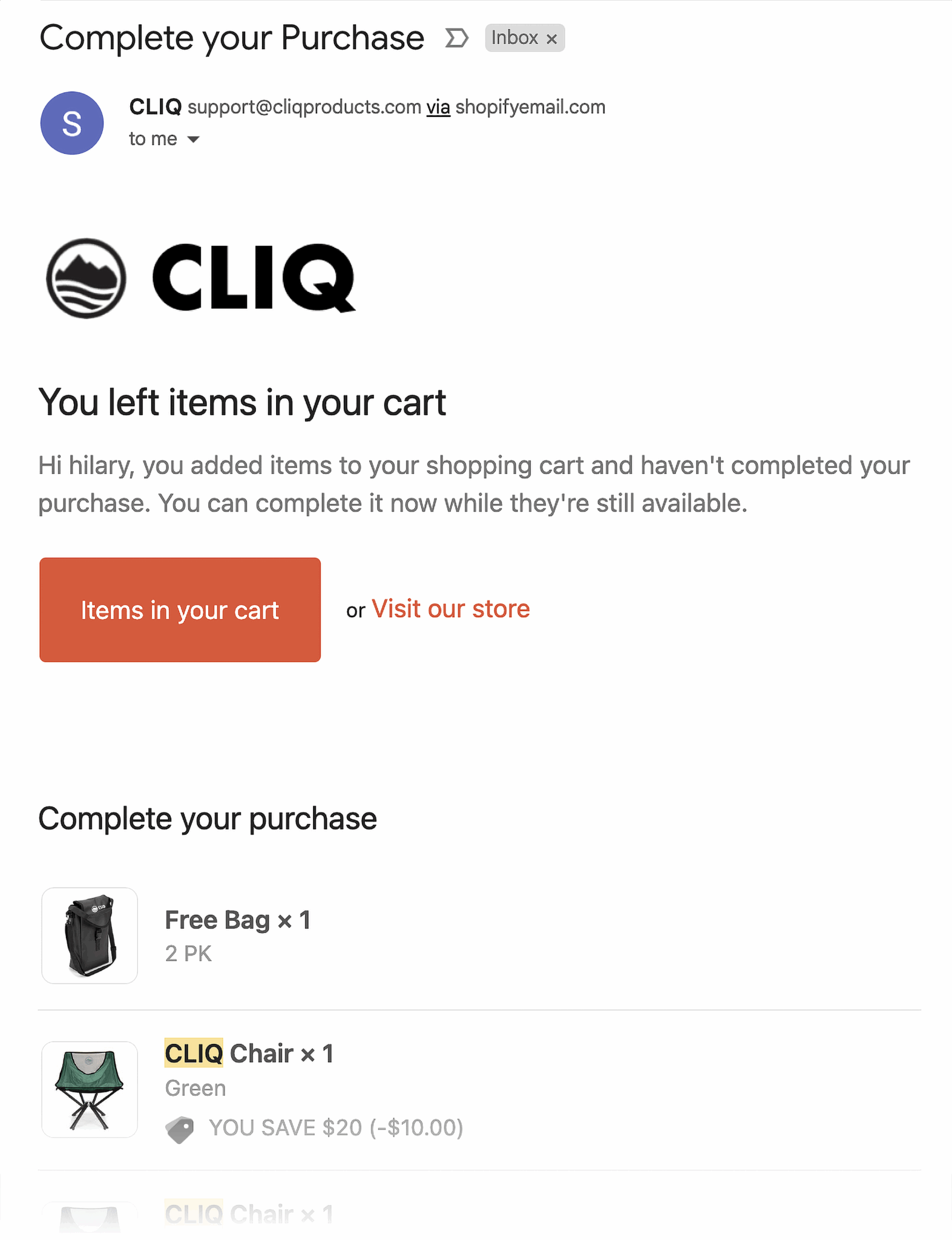 Cart Abandonment Email Scaled