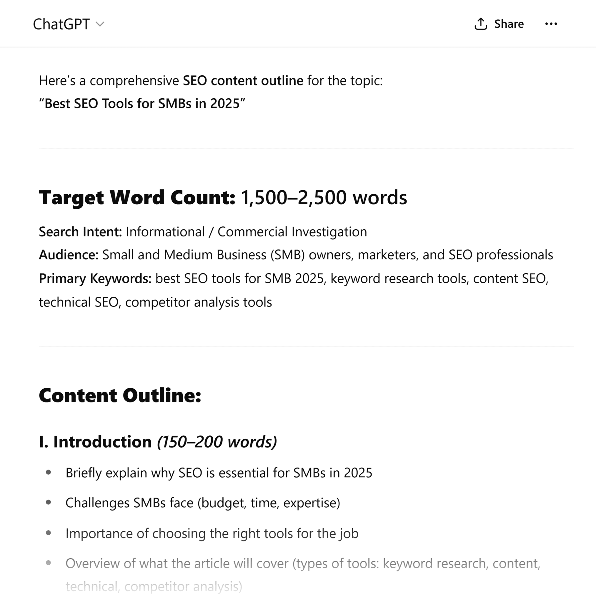 Chatgpt Content Outline Best Seo Tools For Smb 1 Scaled