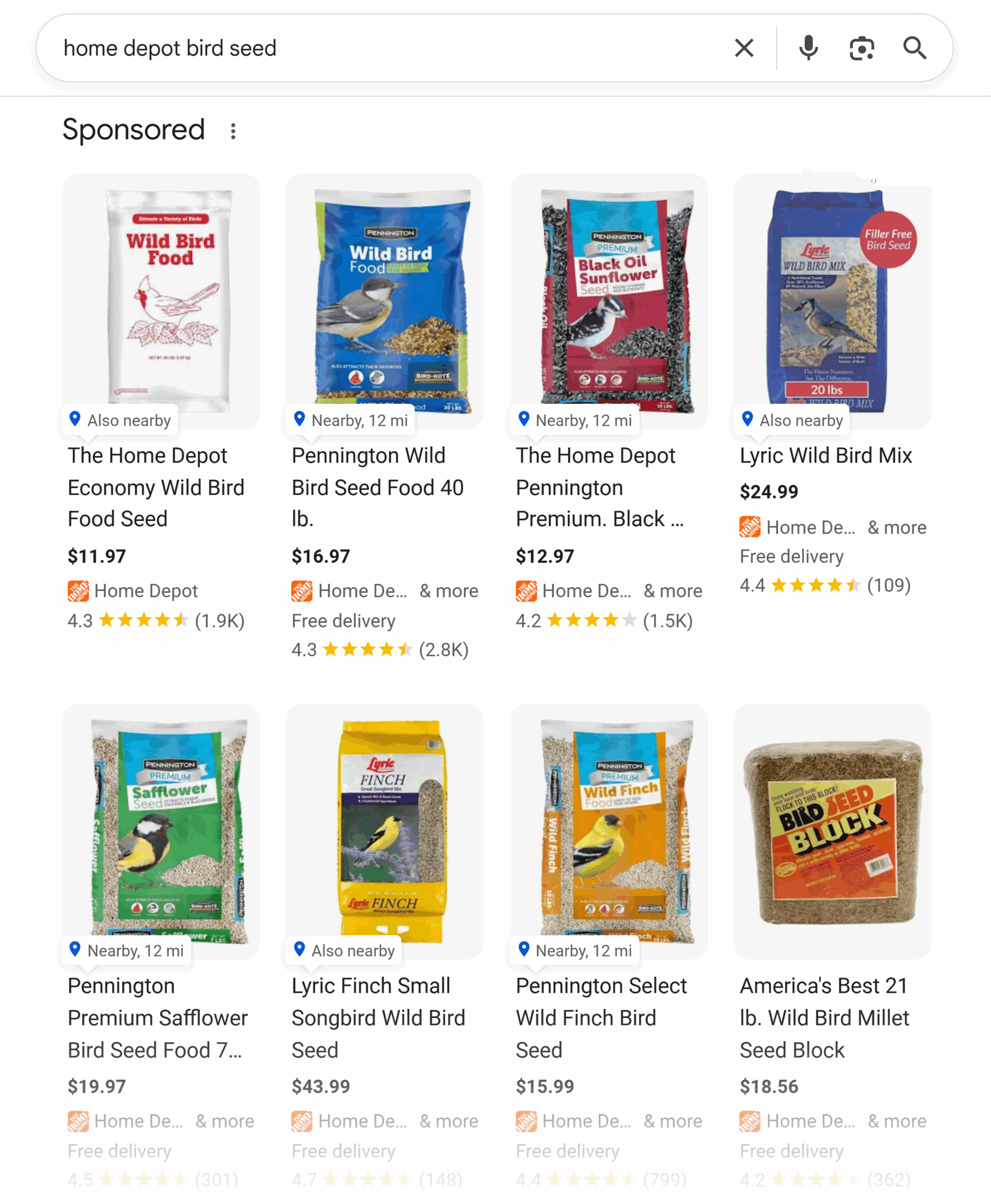 Google Serp Home Depot Bird Seed Scaled