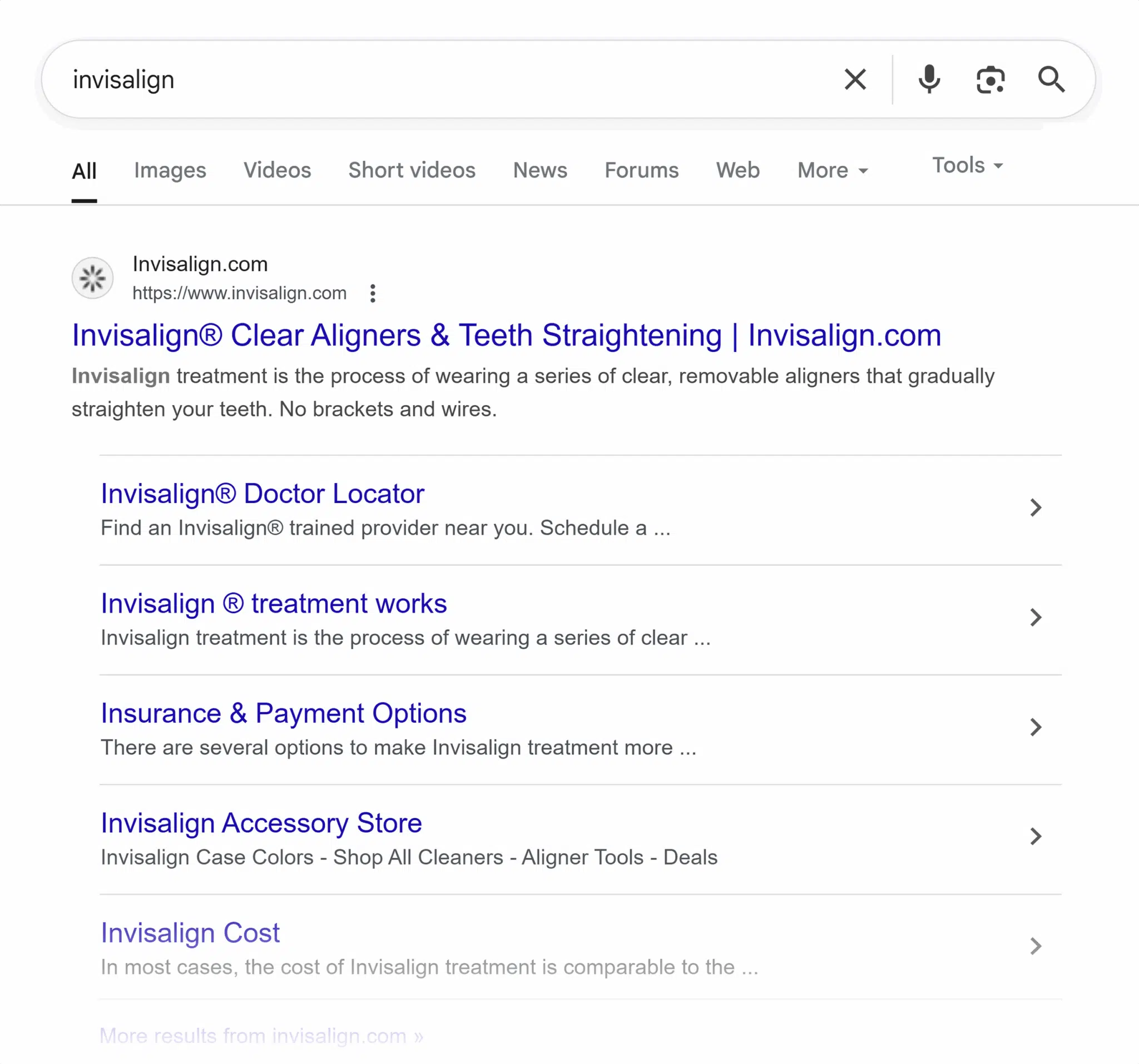 Google Serp Invisalign Scaled