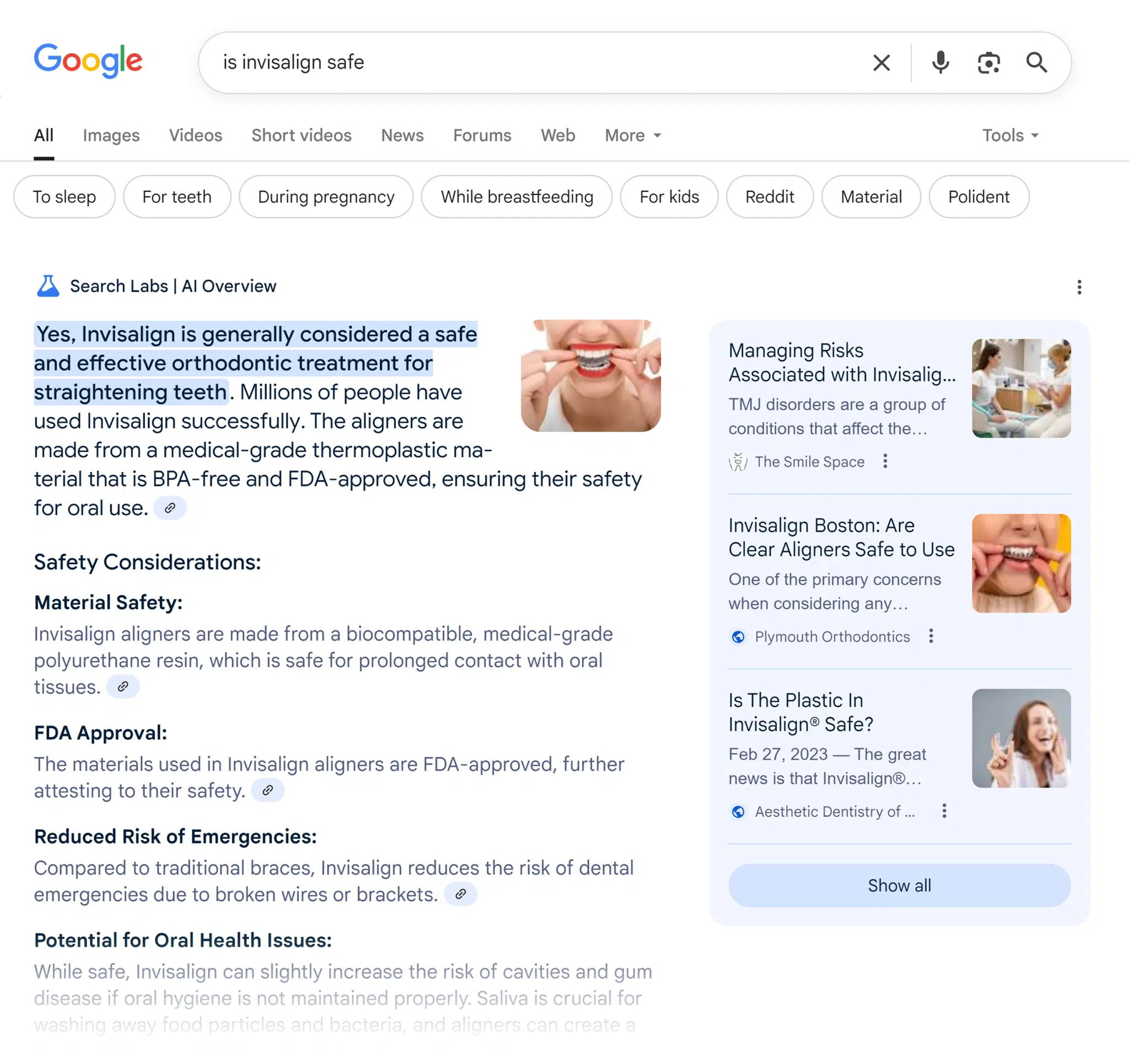 Google Serp Is Invisalign Safe Ai Overview Scaled