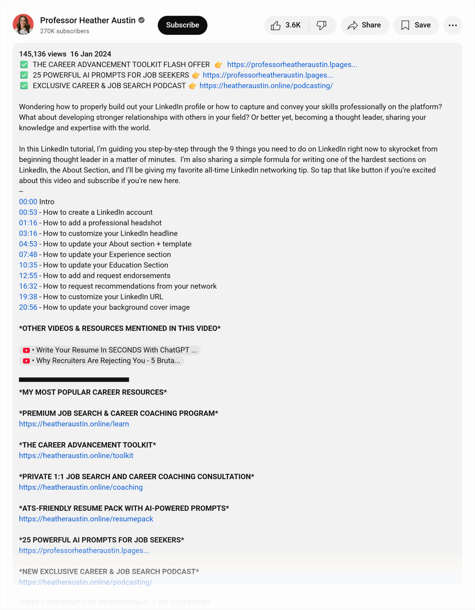 Youtube Professor Heather Video Description Scaled