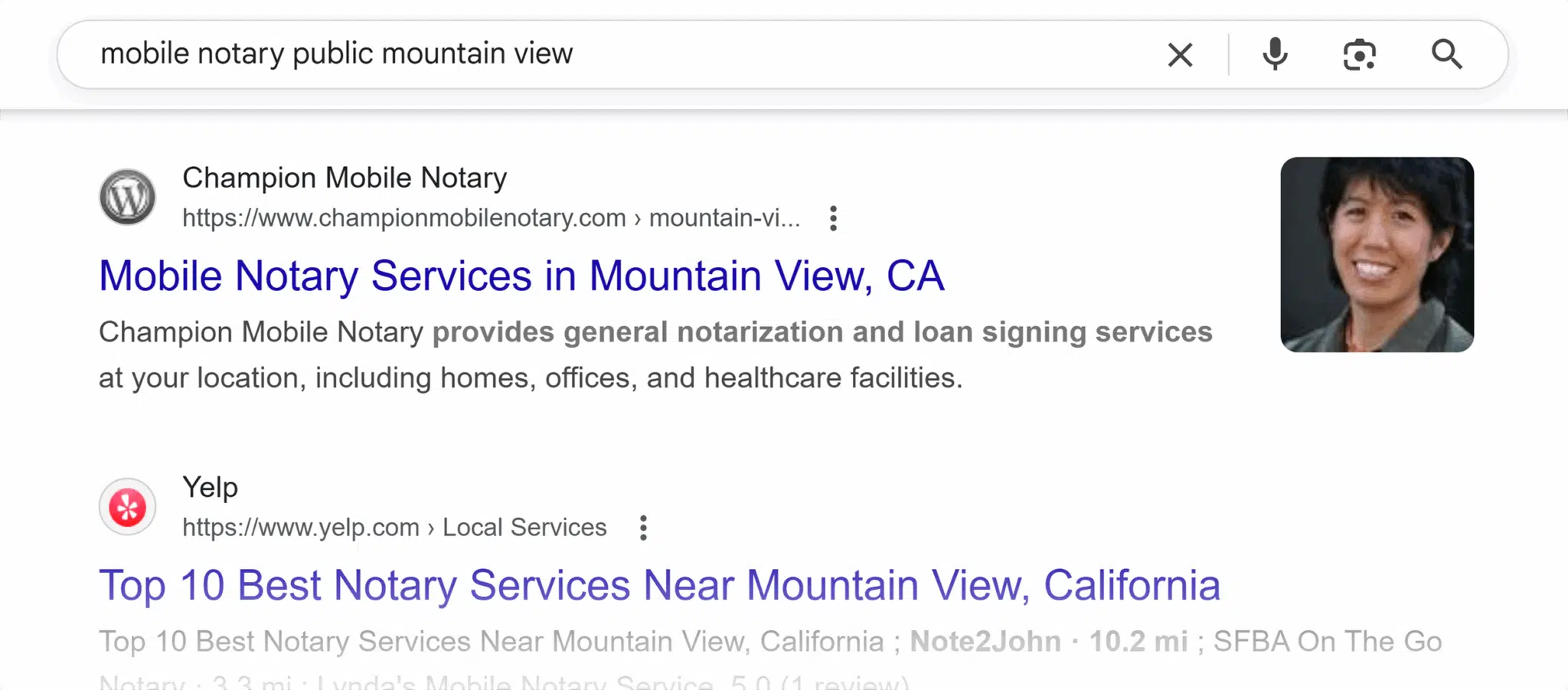 Google Serp Mobile Notary Public Mountain View Scaled