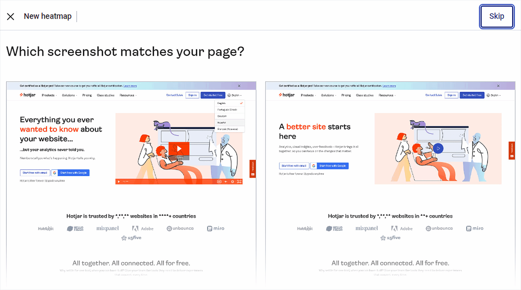 Hotjar Screenshots Match Page Scaled