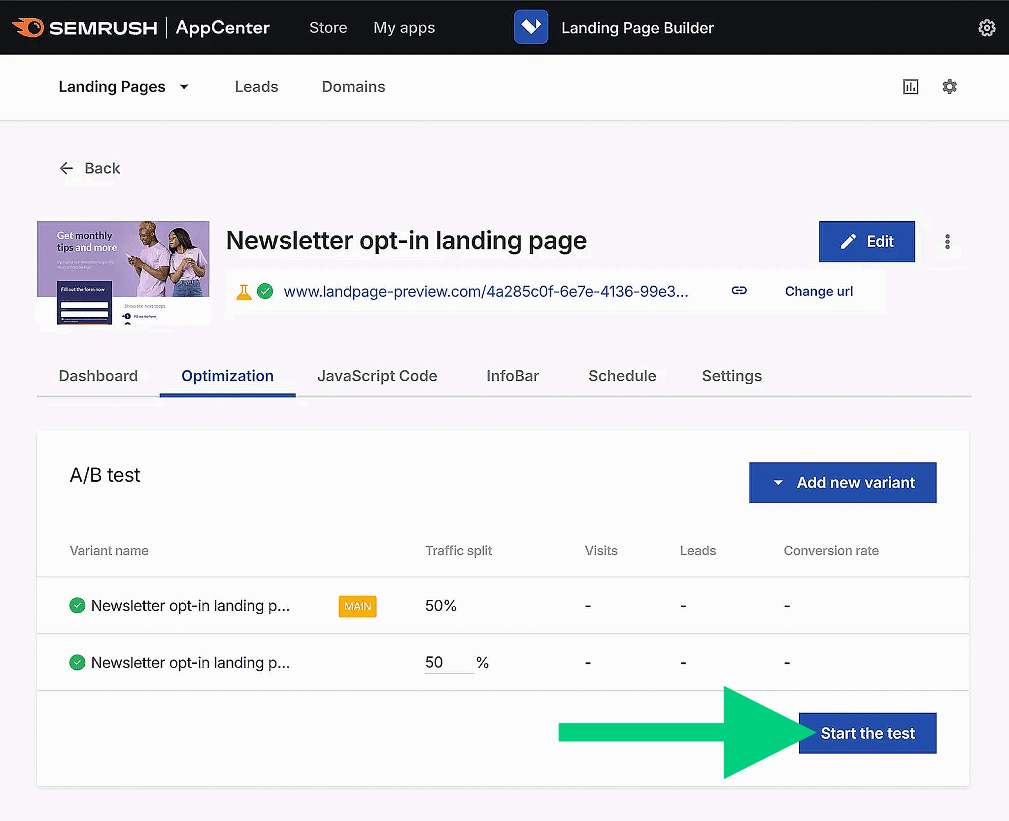 Semrush Build Landing Pages Start Test Scaled