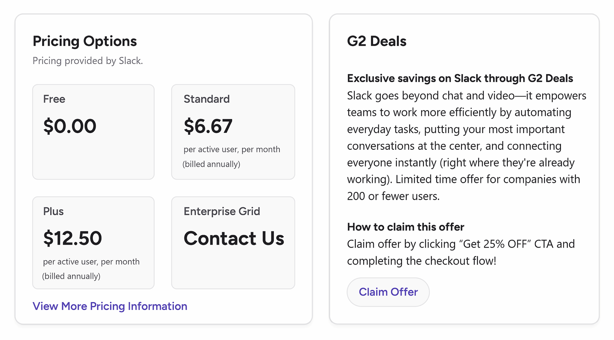 Slack G2 Pricing Options Scaled