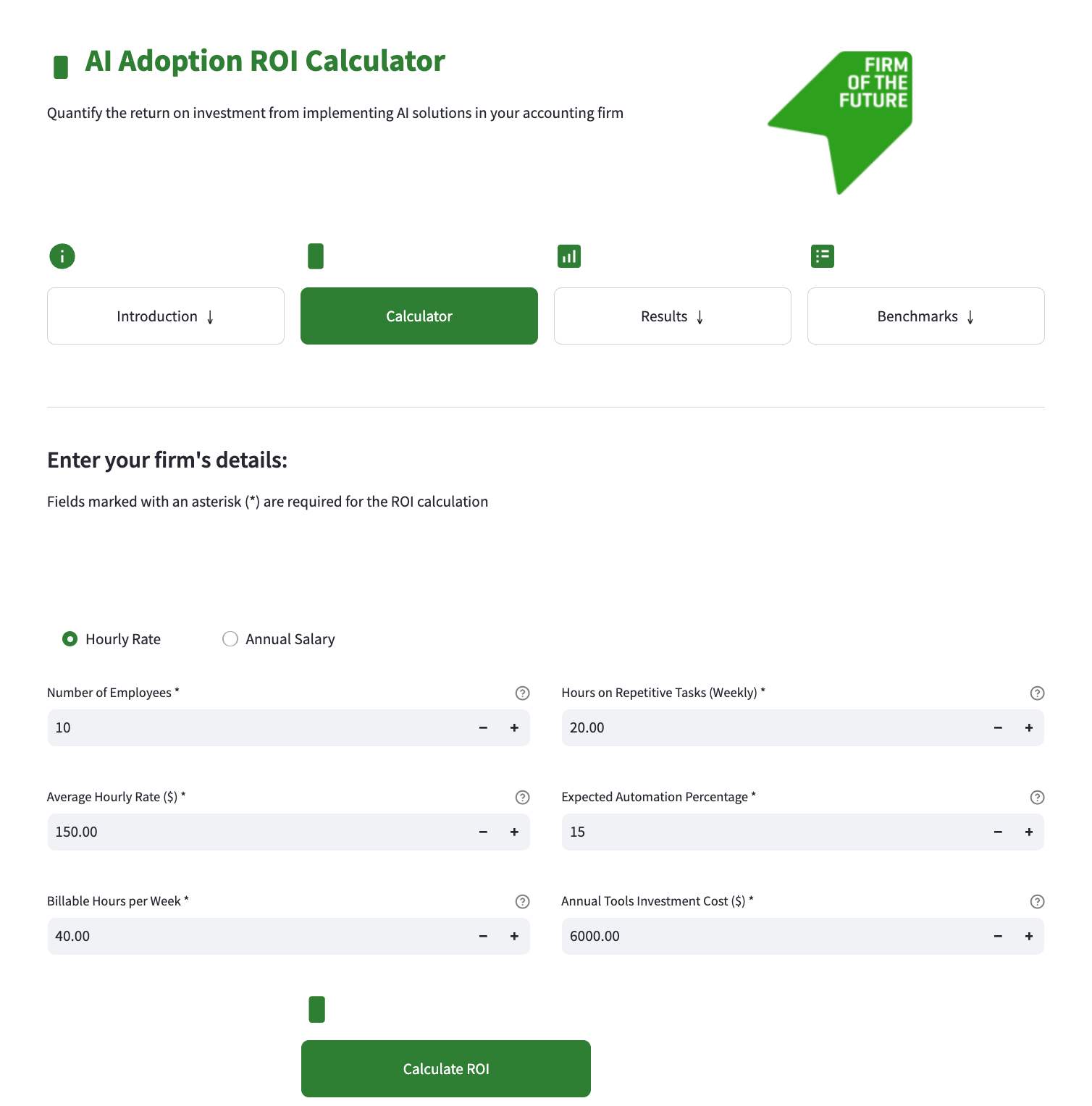 AI adoption ROI calculator