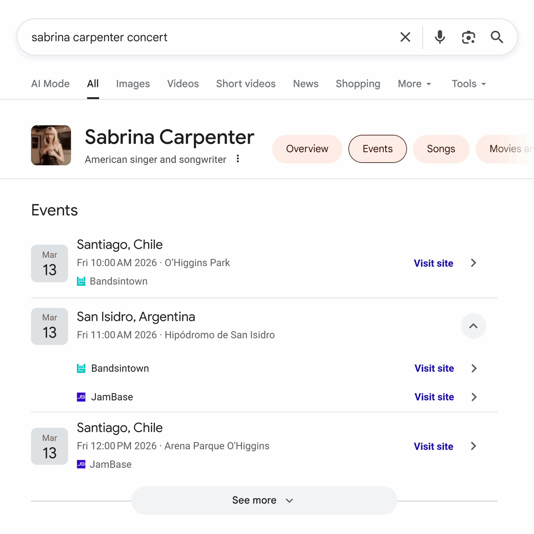 Google Sabrina Carpenter Concert Event Scaled