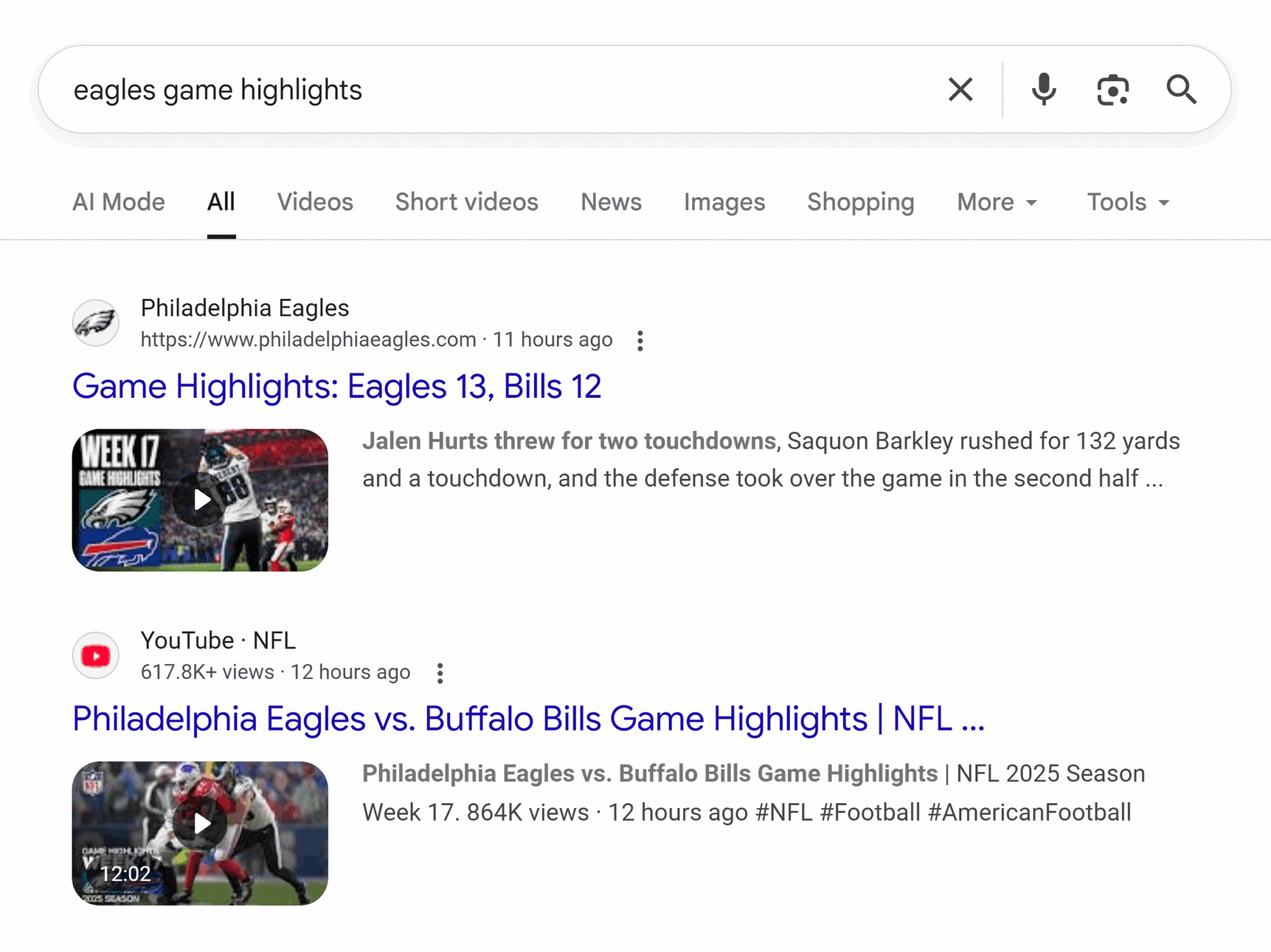 Google Serp Eagles Game Highlights Scaled