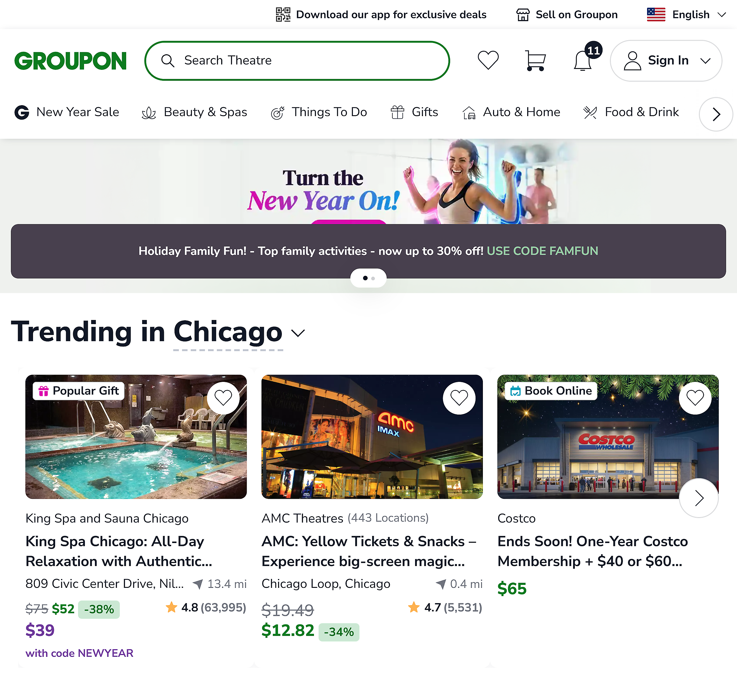 Groupon Homepage