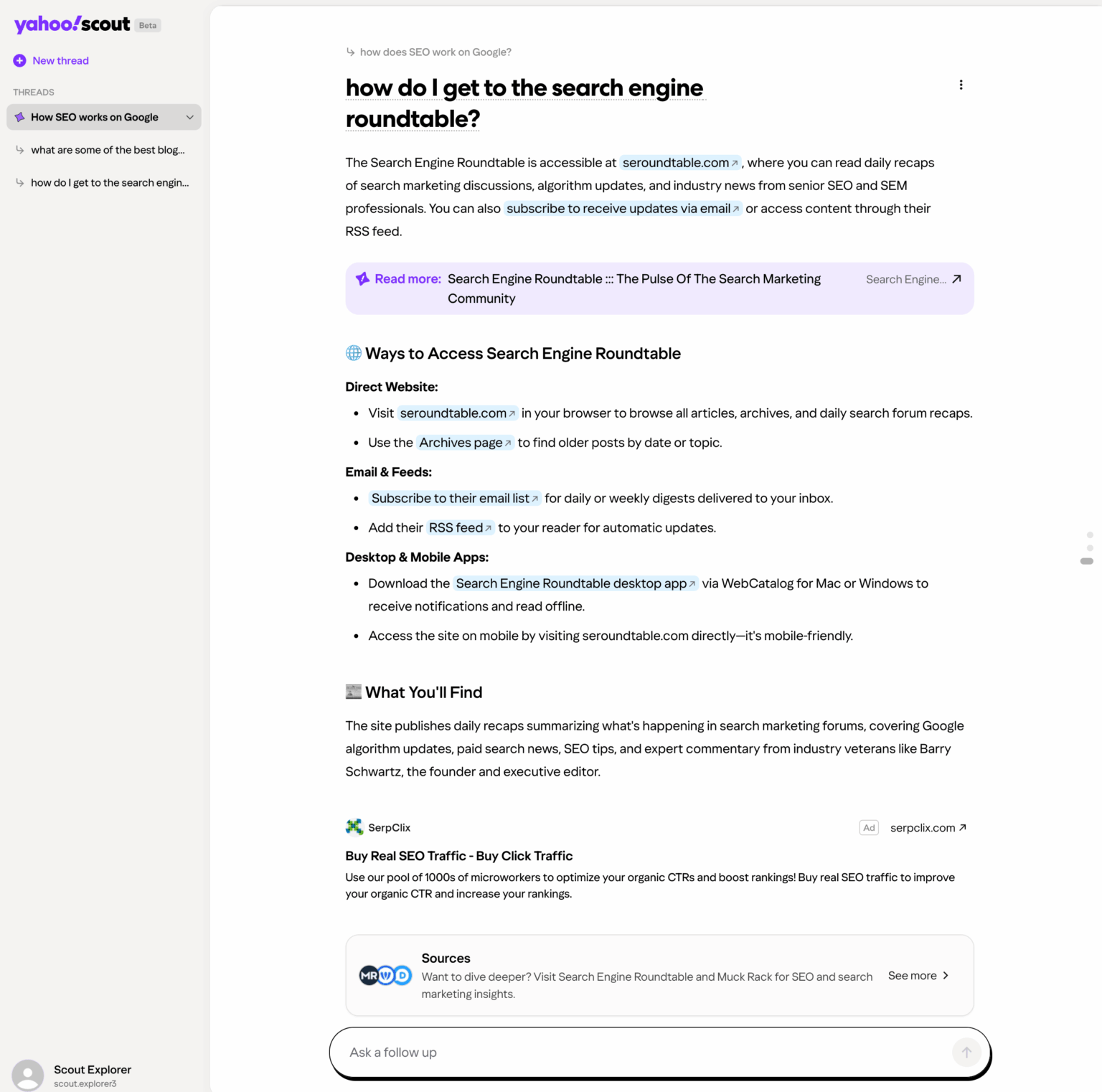 Yahoo debuts Scout, an AI search and companion experience