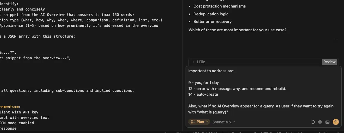 Cursor - what happens if there is no AI Overview?