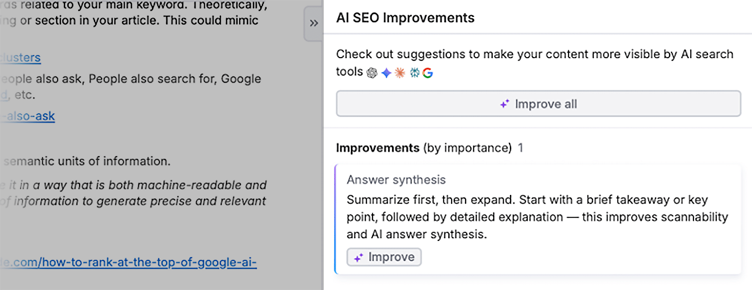 Ai Seo Improvements