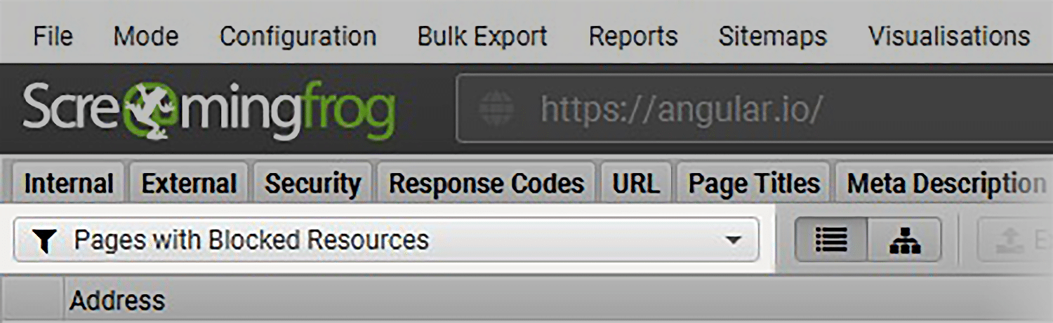 Pages Blocked Resources