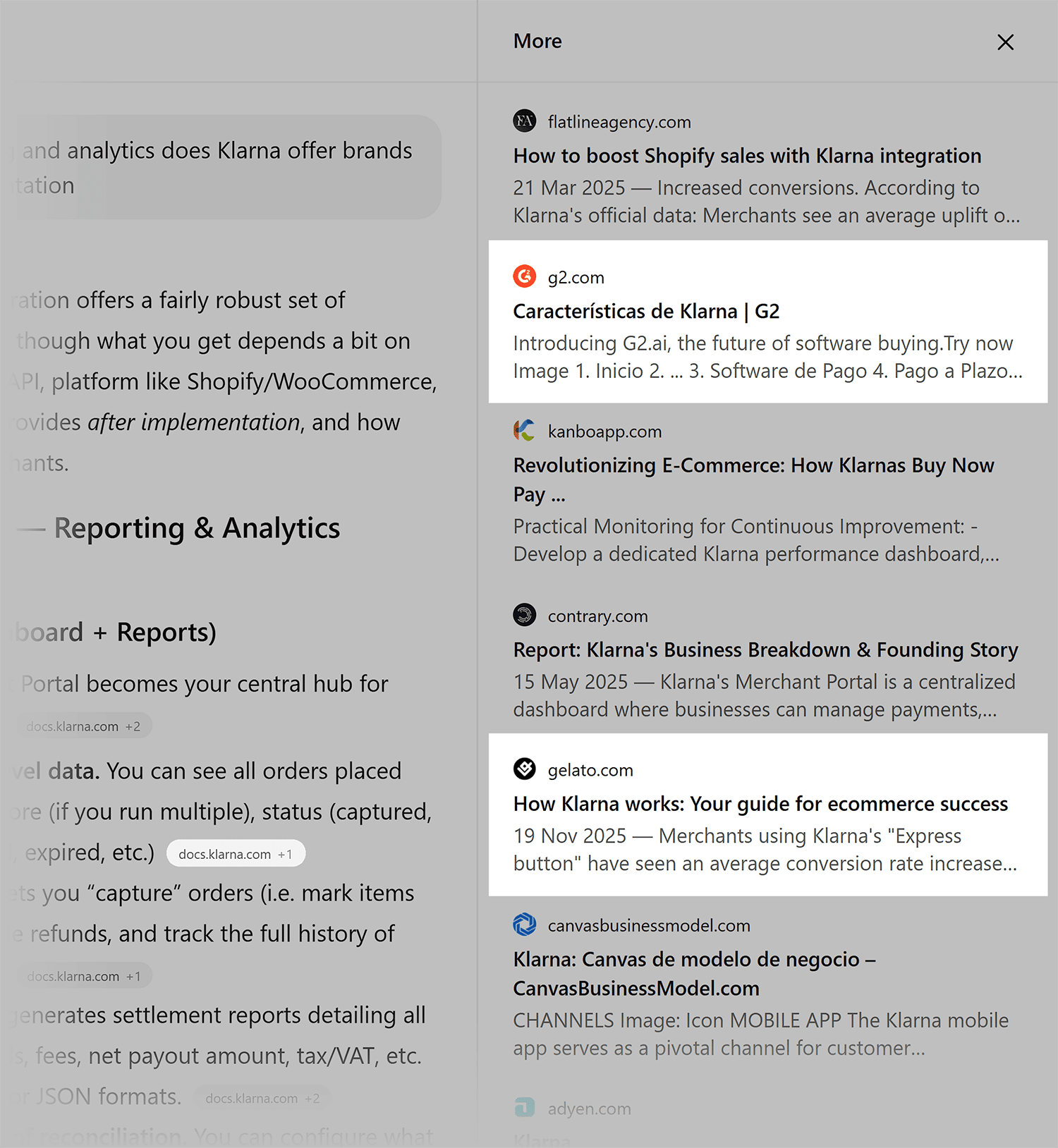 Chatgpt Klarna Reporting Analytics Sources