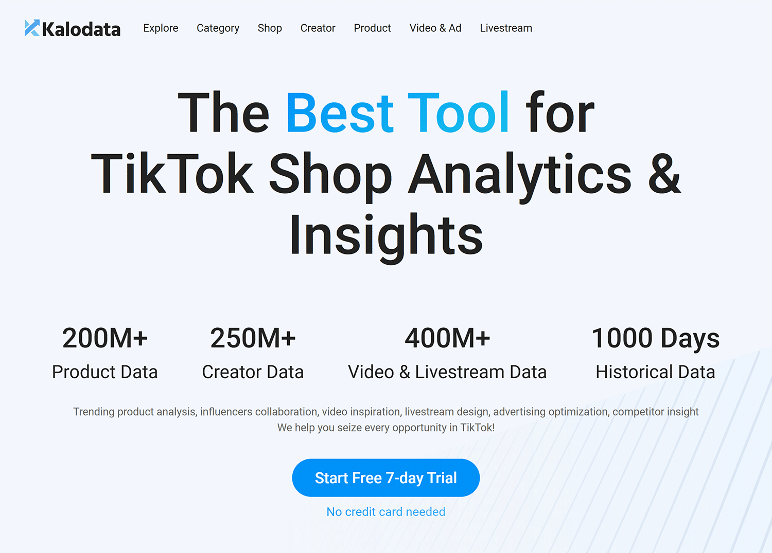 Kalodata Homepage
