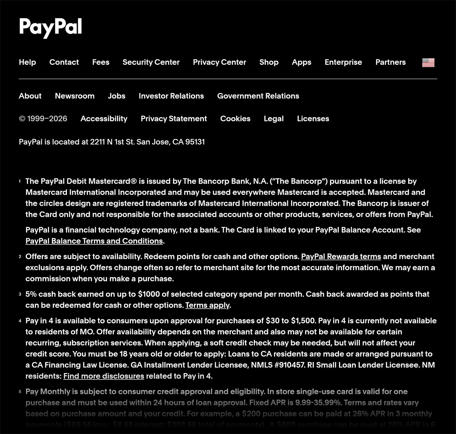 Paypal Disclosure