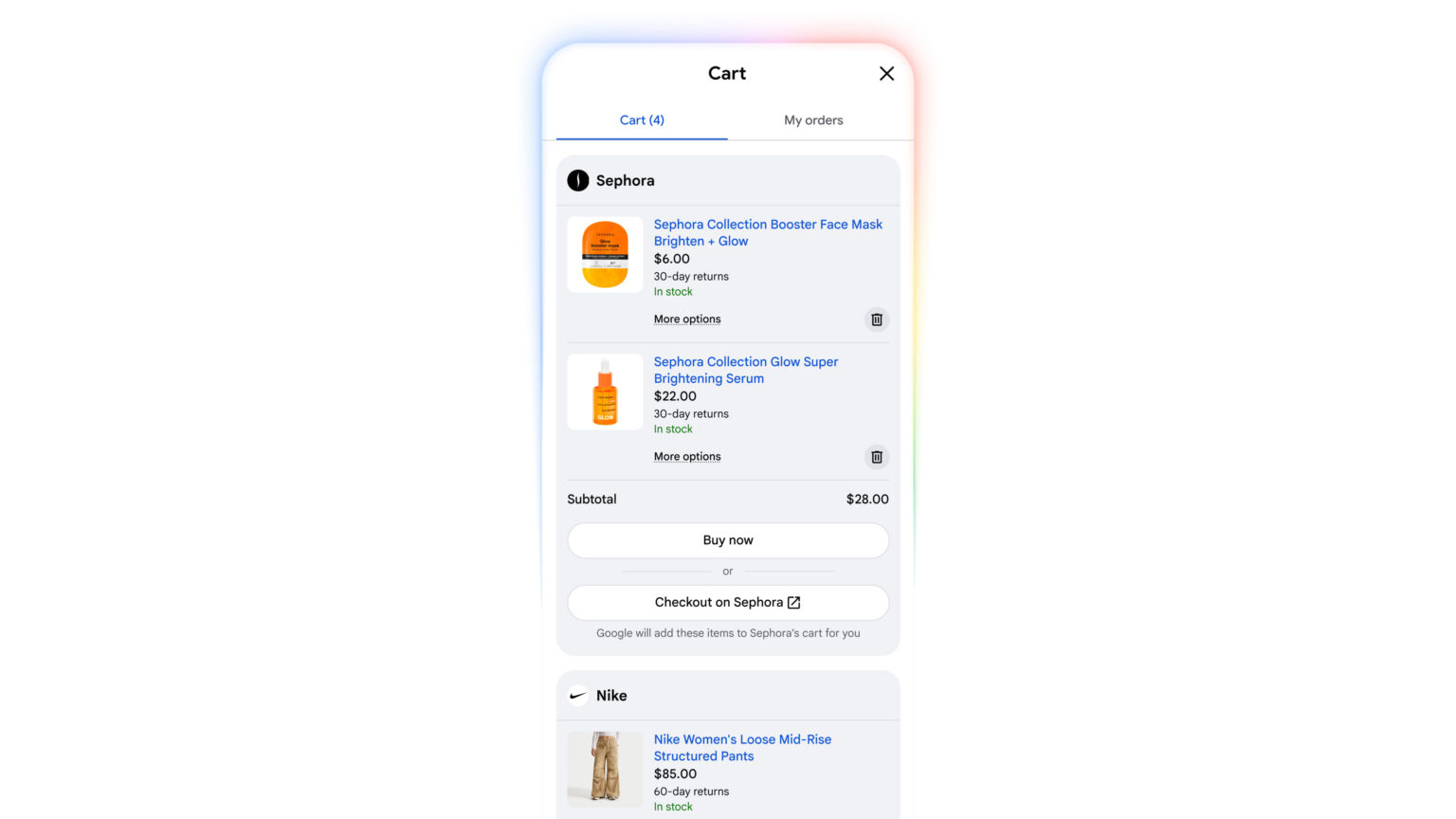 Google Search Universal Cart, expands UCP and AP2