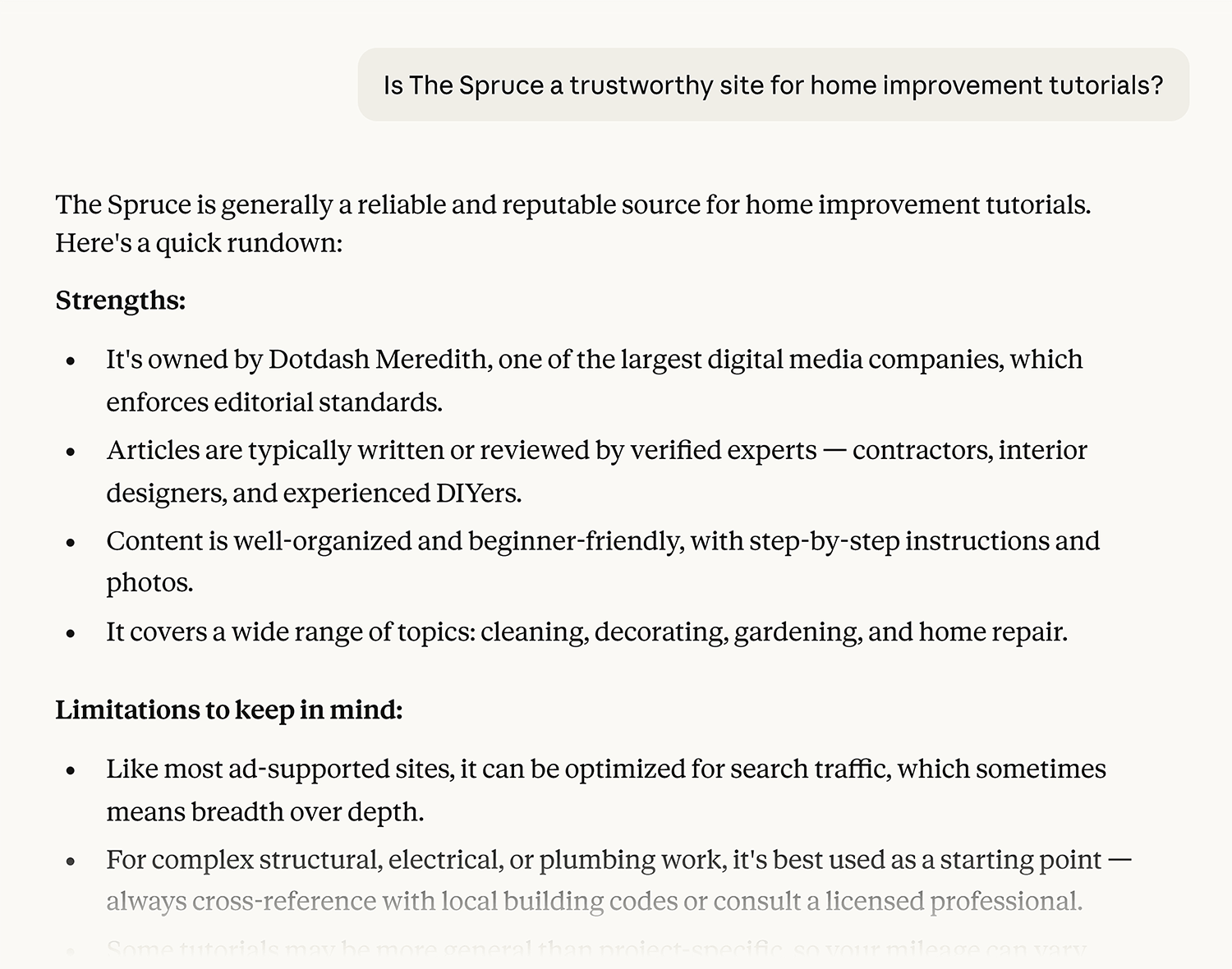 Claude Thespruce Trustworthiness 1