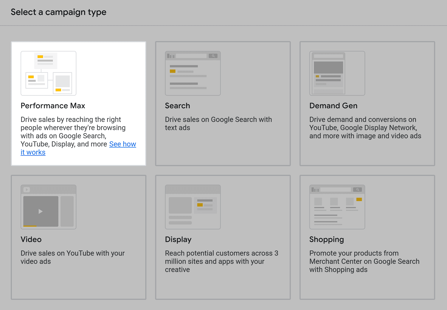 Google Ads Campaign Type