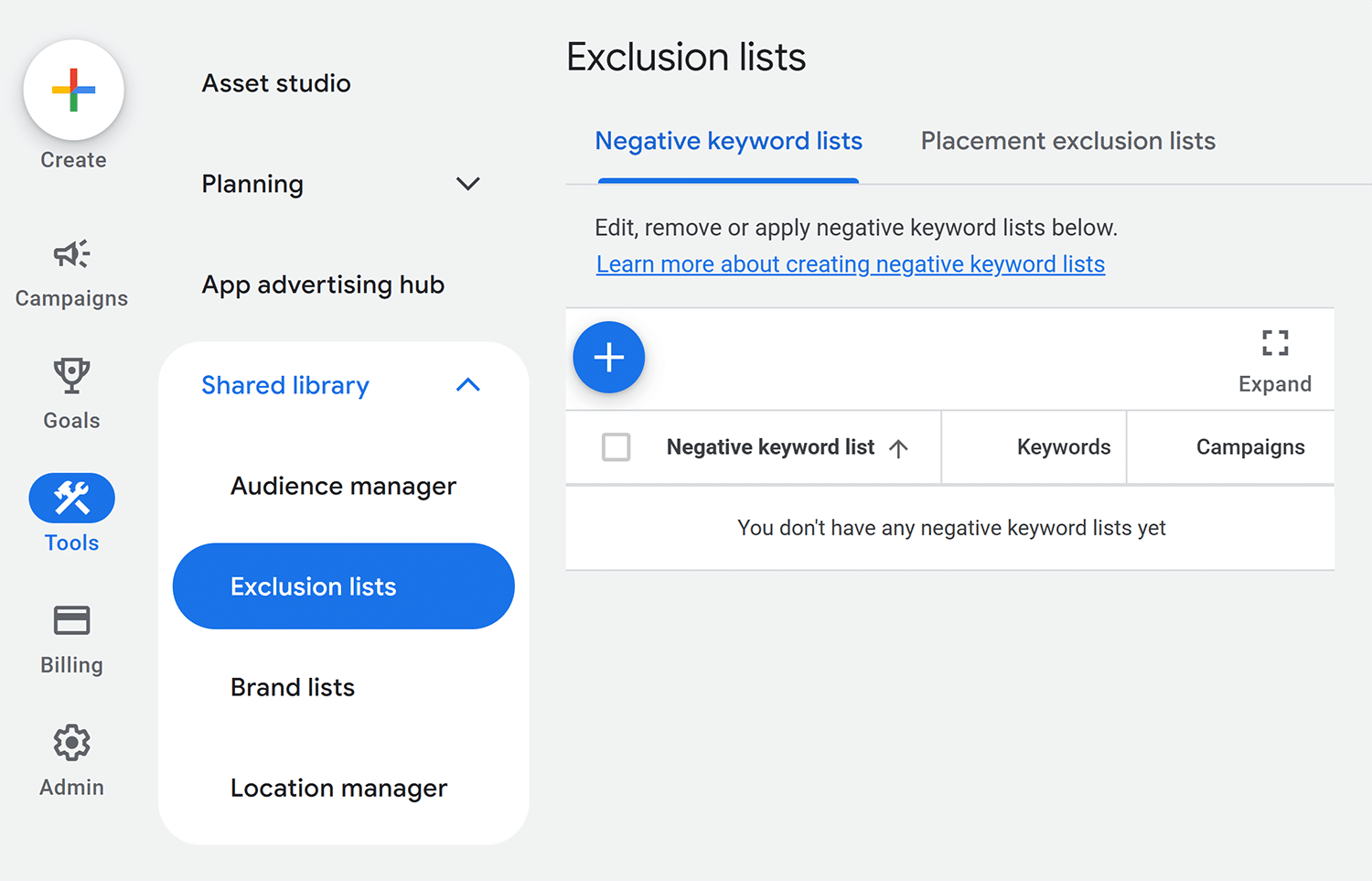 Google Ads Exclusion List