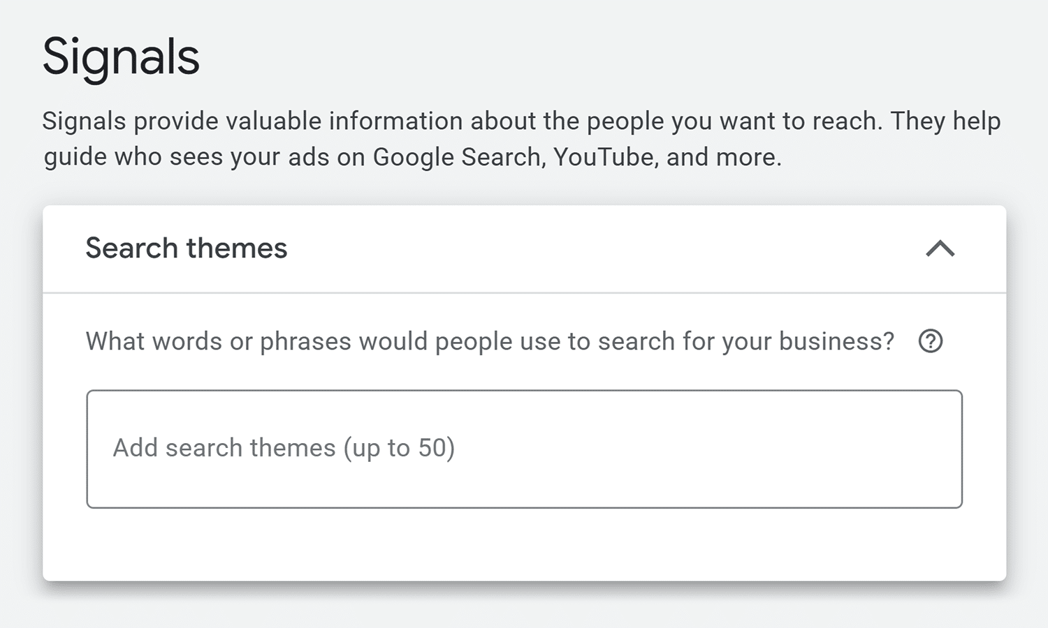 Google Ads Pmax Signals