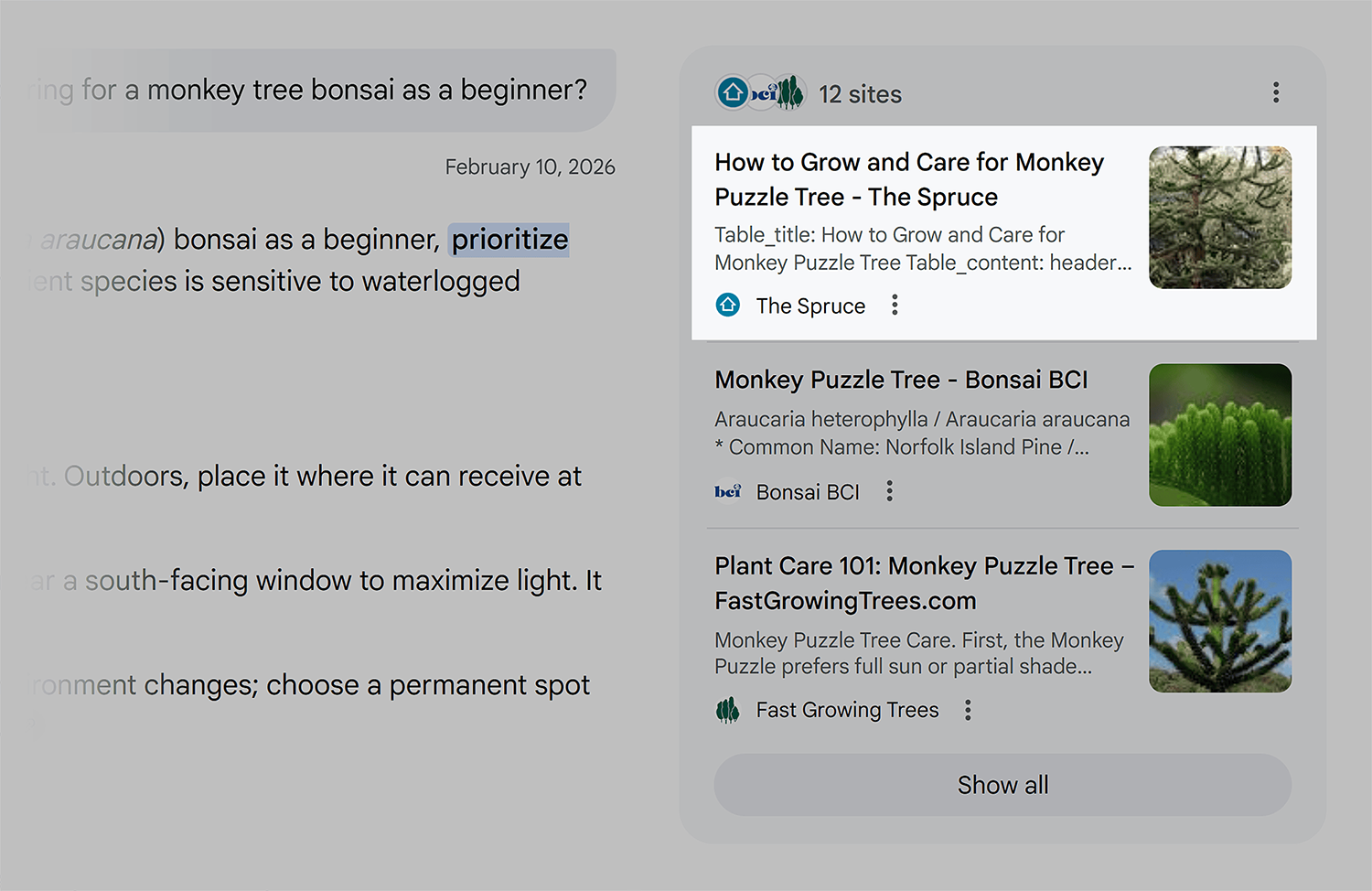 Google Ai Mode Monkey Tree Care Sources 1