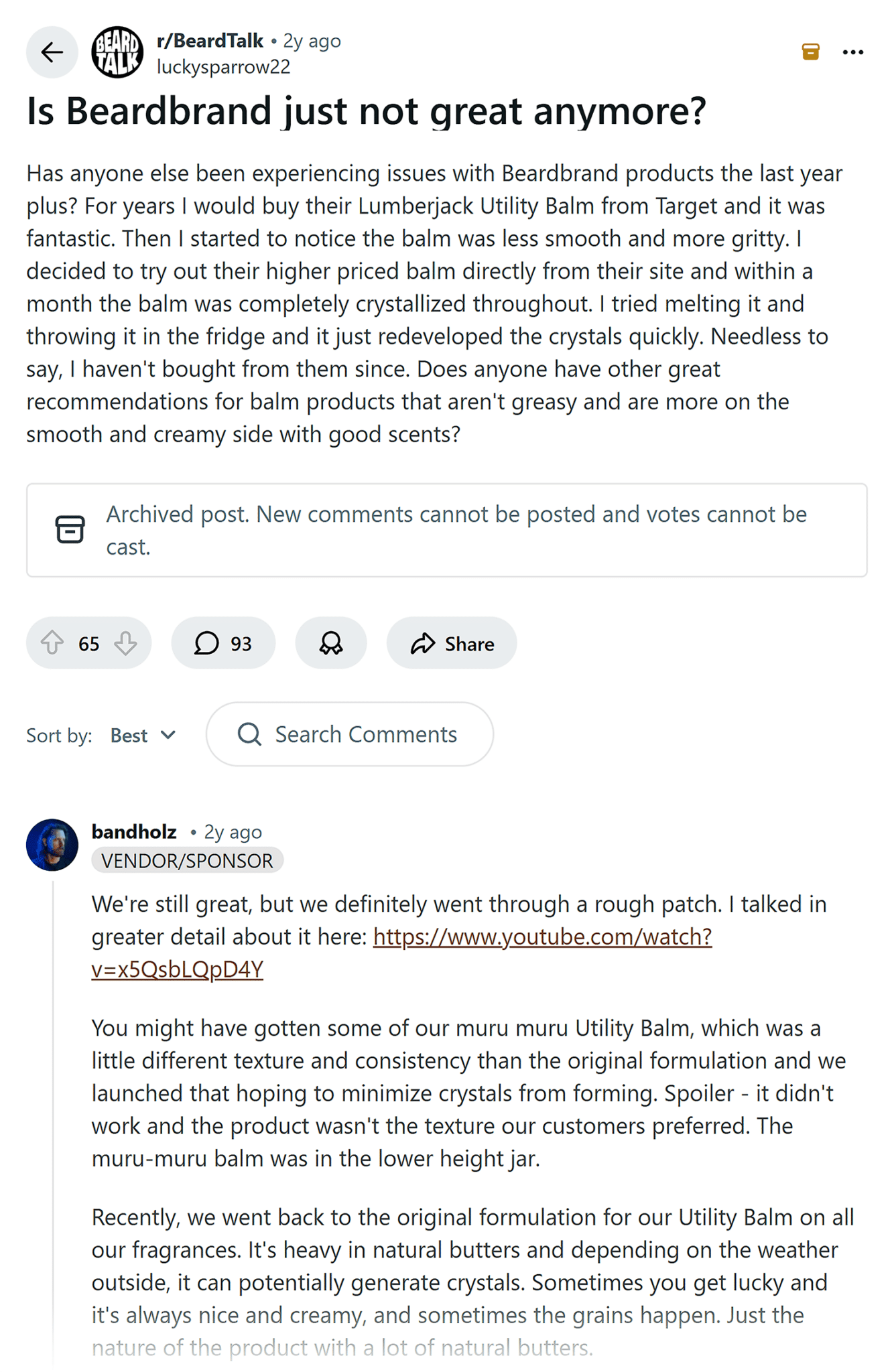 Reddit Handle Cricicism Transparently Scaled