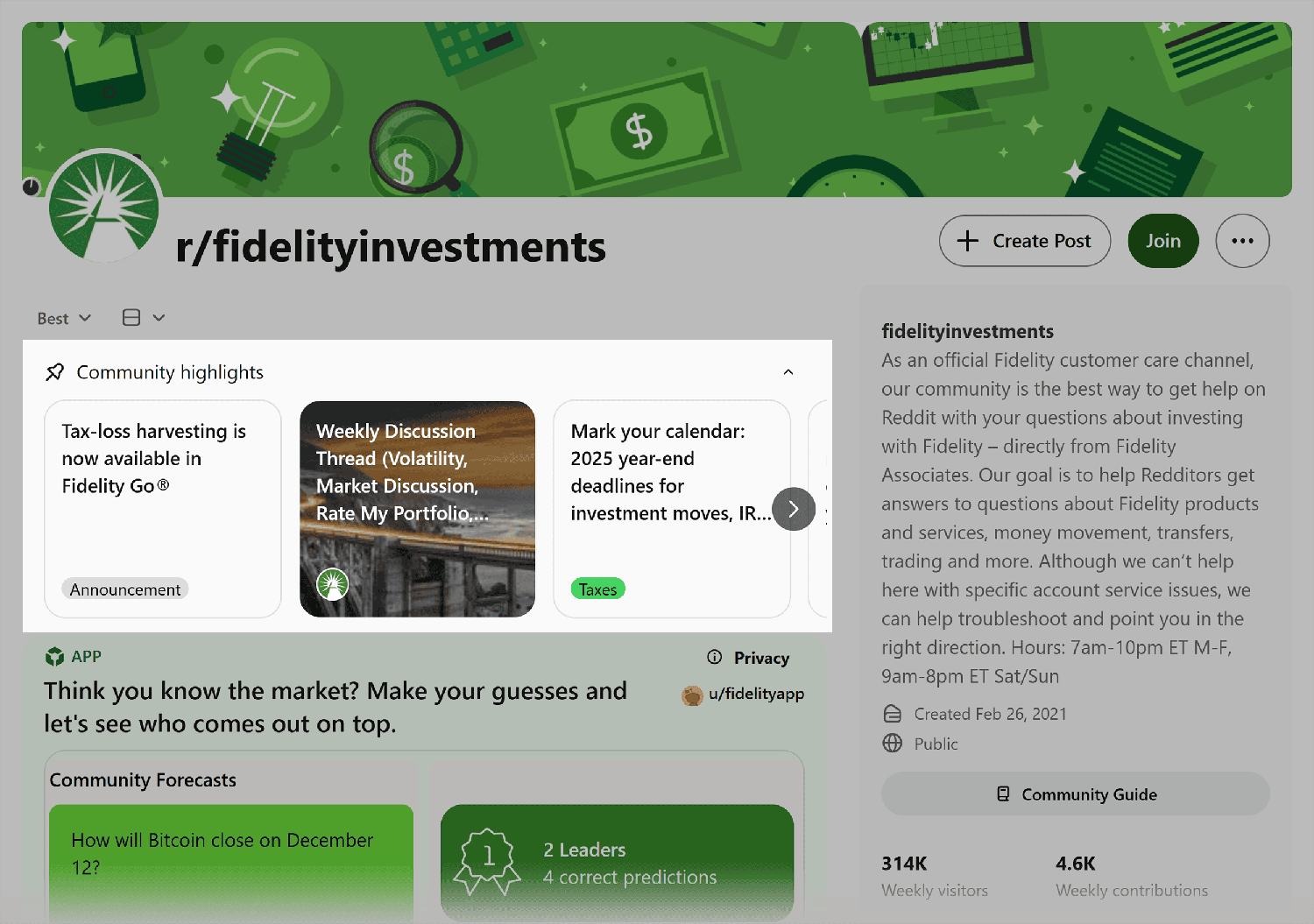 Reddit R Fidelityinvestments Community Highlights