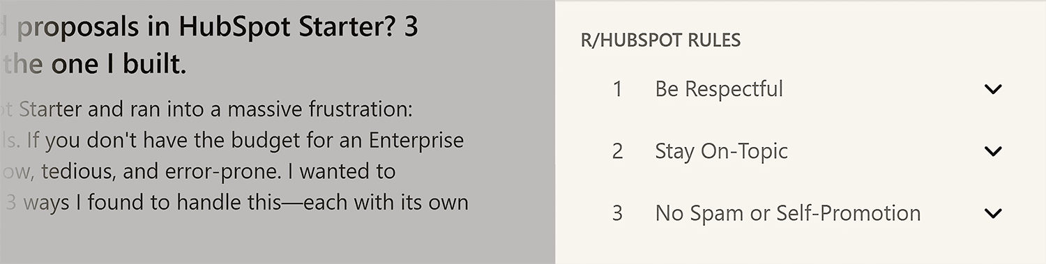 Reddit R Hubspot Rules