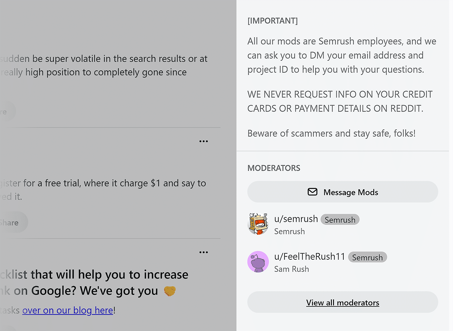 Reddit R Semrush Important