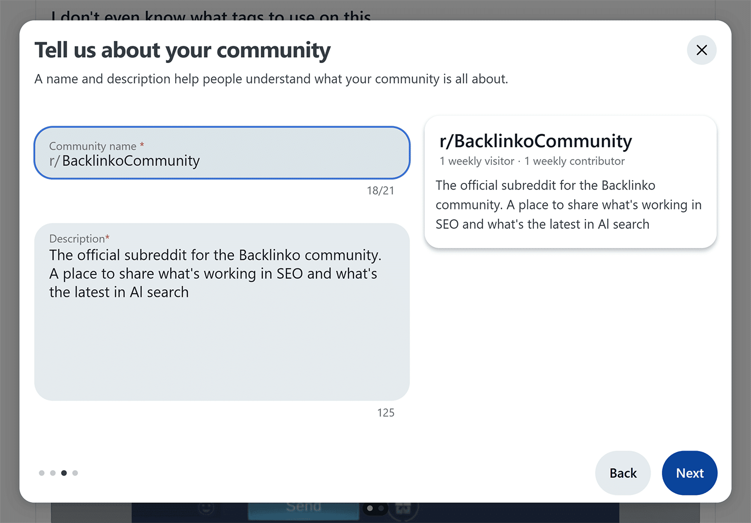 Reddit Tell Us About Your Community