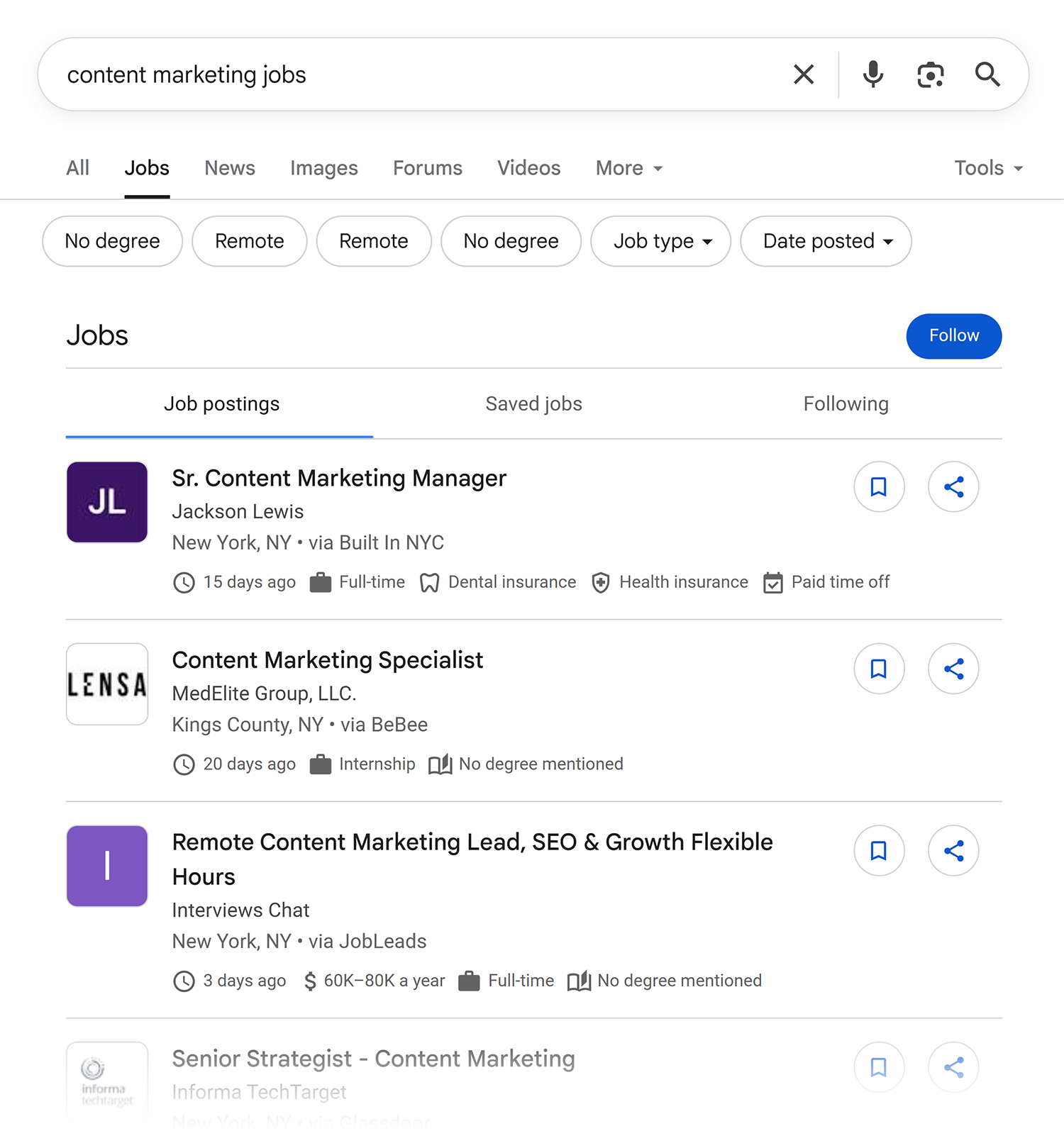 Google Serp Jobs