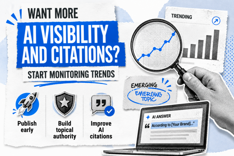 Want more AI visibility and citations? Start monitoring trends