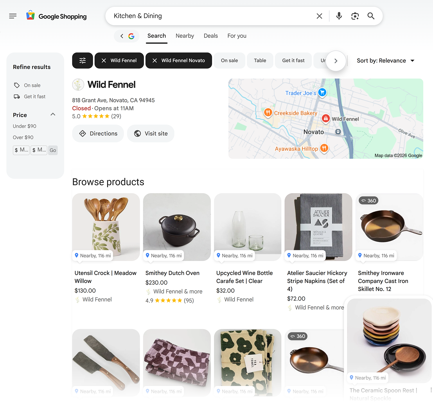 Wild Fennel Google Shopping