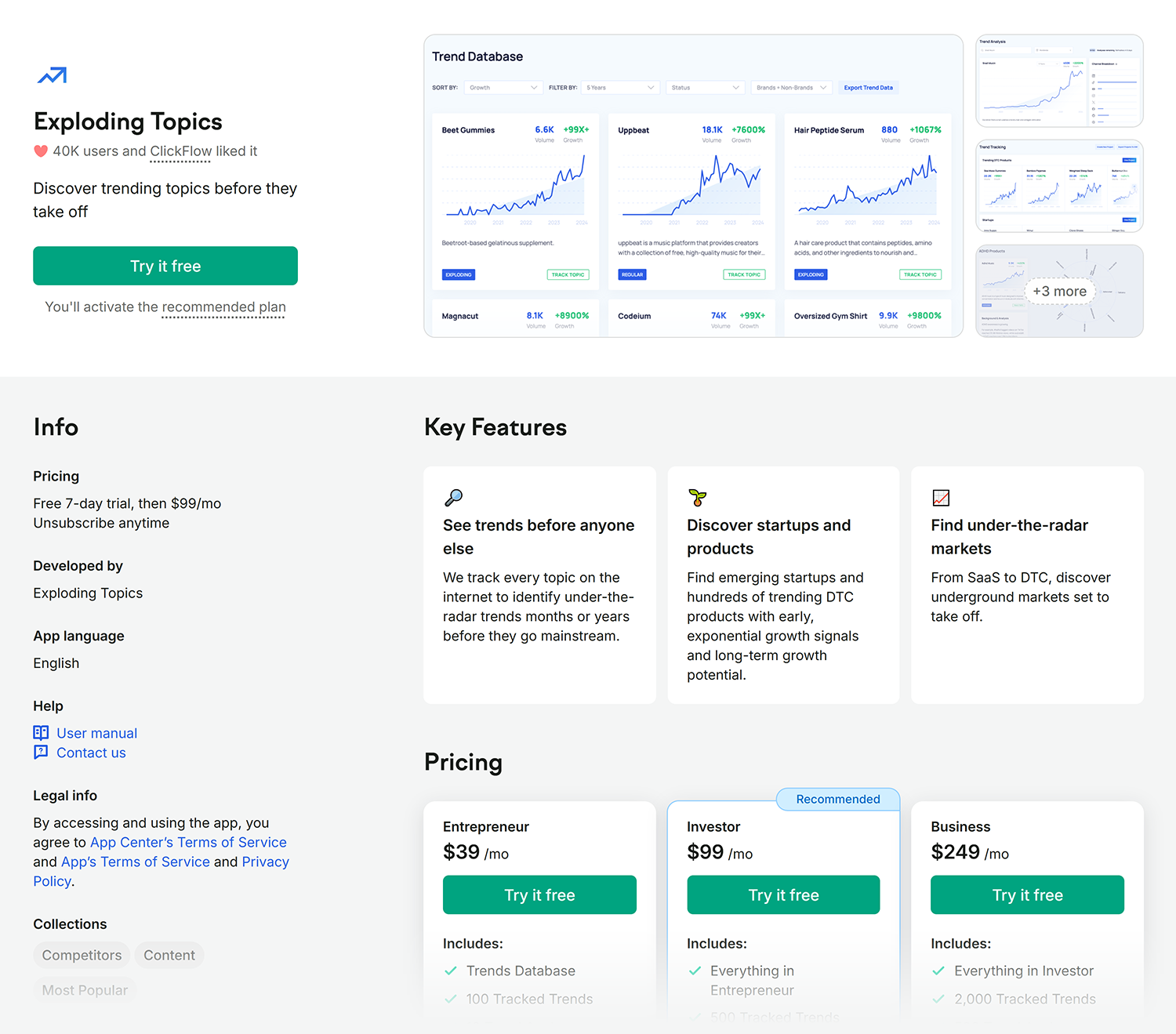 Semrush Apps Exploding Topics