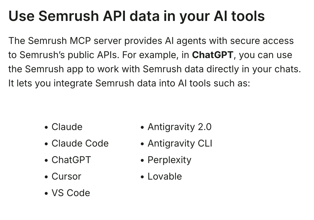 Semrush MCP server