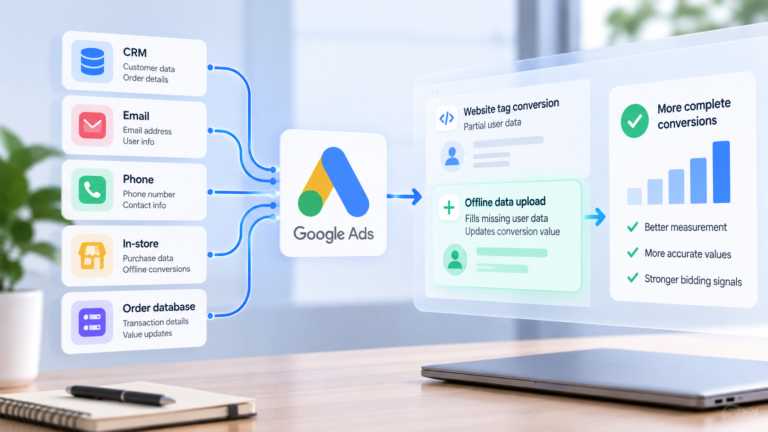 Google Ads lets offline uploads fill gaps in tag-based conversions