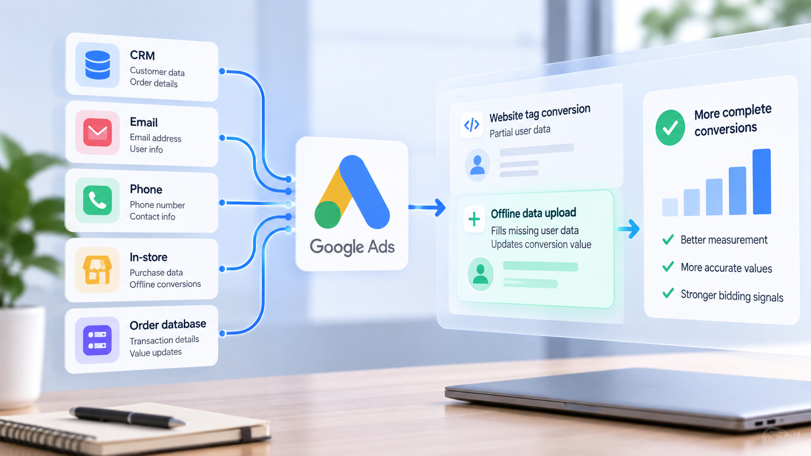 Google Ads lets offline uploads fill gaps in tag-based conversions