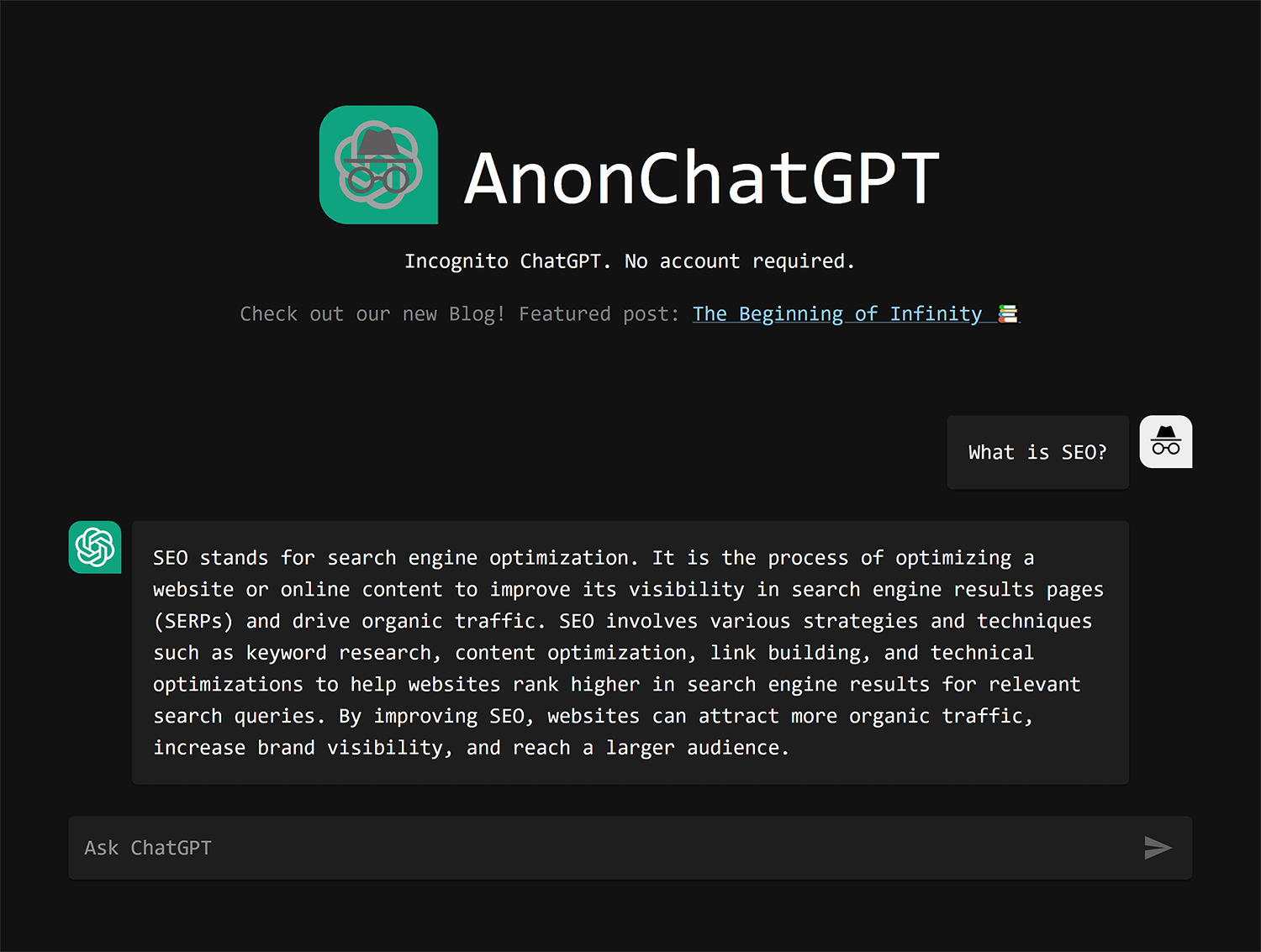 AnonChatGPT Anonchatgpt