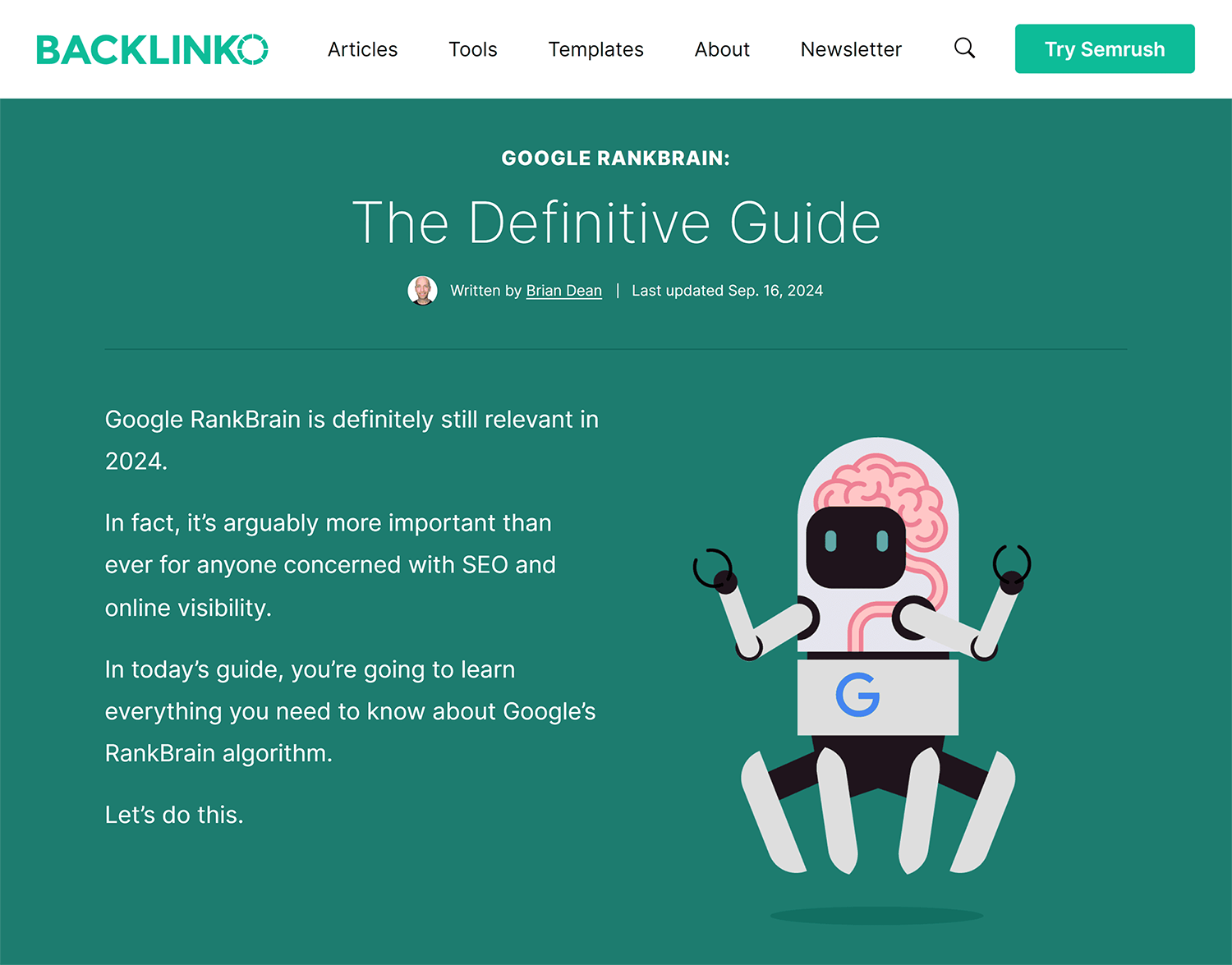 Backlinko – Google Rankbrain Guide Backlinko Google Rankbrain Guide
